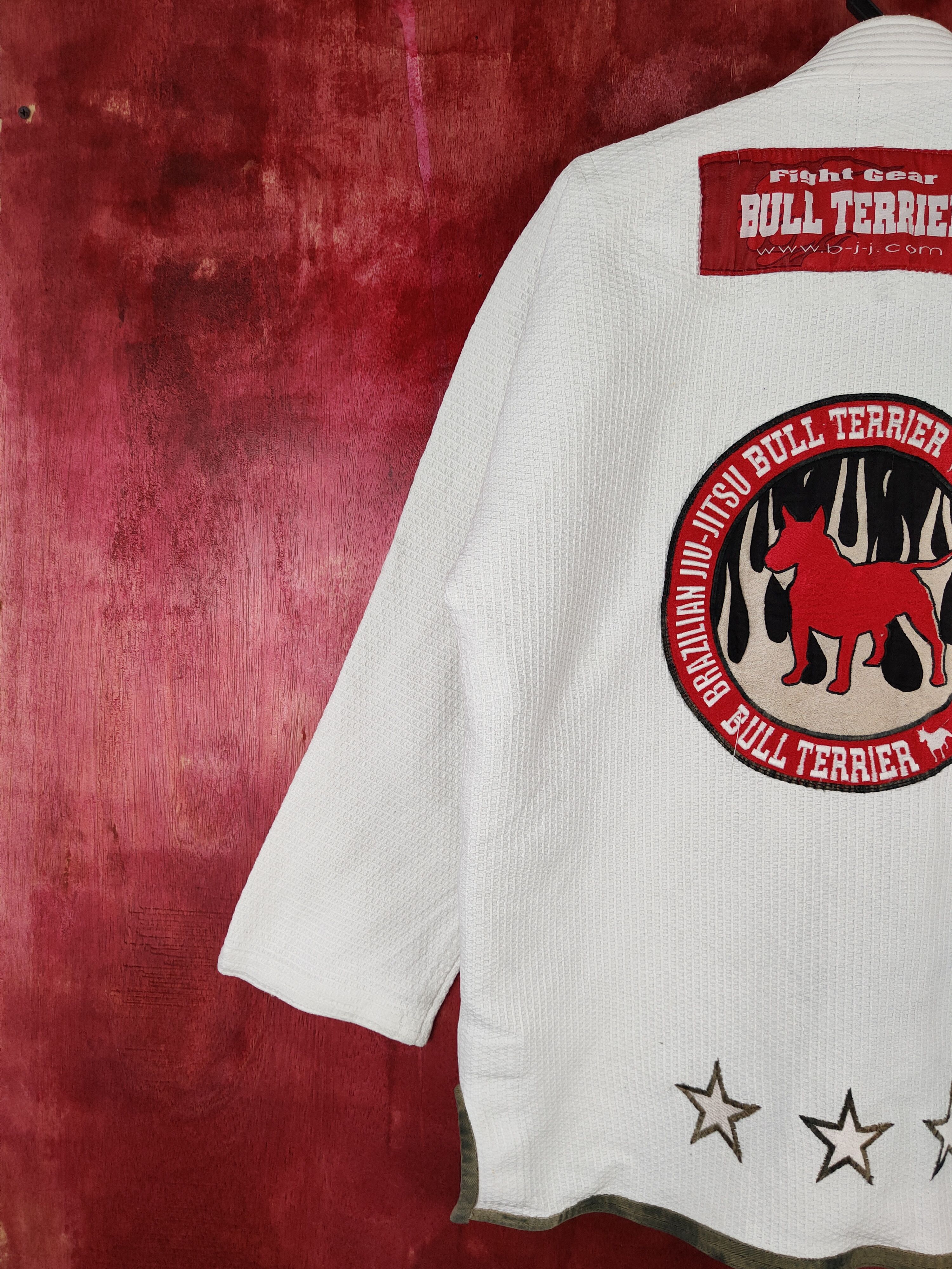 Japanese Brand Bull Terrier Fight Gear-Brazilian Jiu Jutsu White #5924 Size US L / EU 52-54 / 3 - 16 Thumbnail