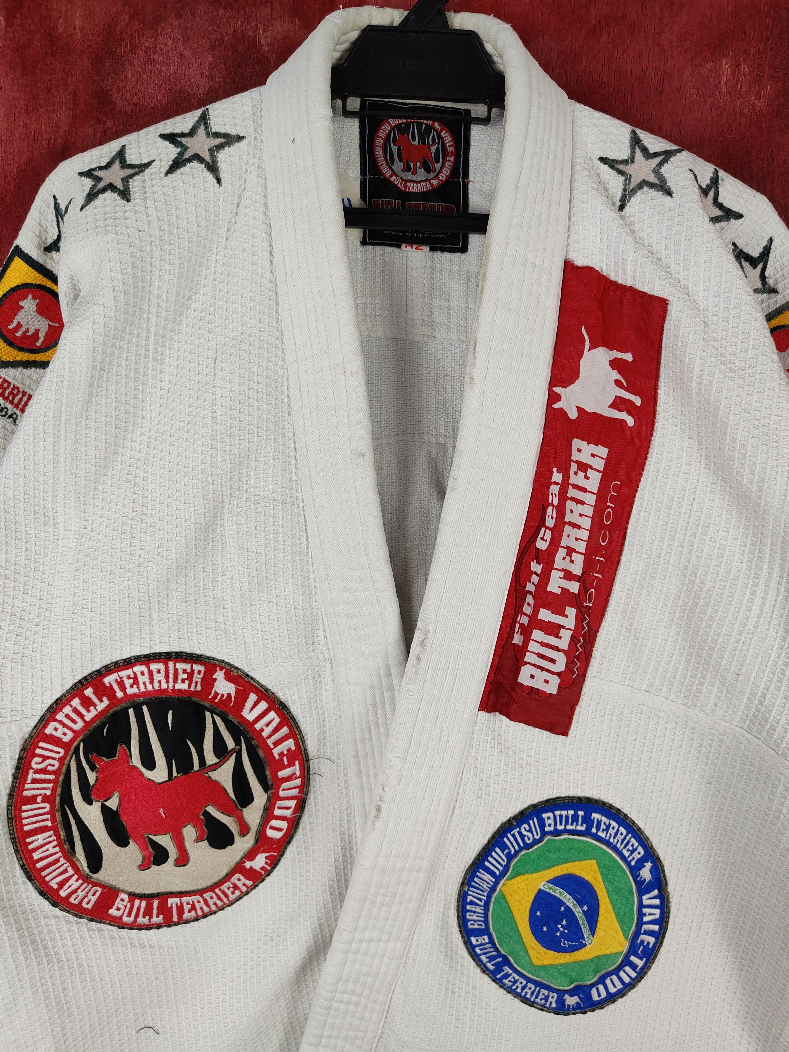 Japanese Brand Bull Terrier Fight Gear-Brazilian Jiu Jutsu White #5924 Size US L / EU 52-54 / 3 - 2 Thumbnail