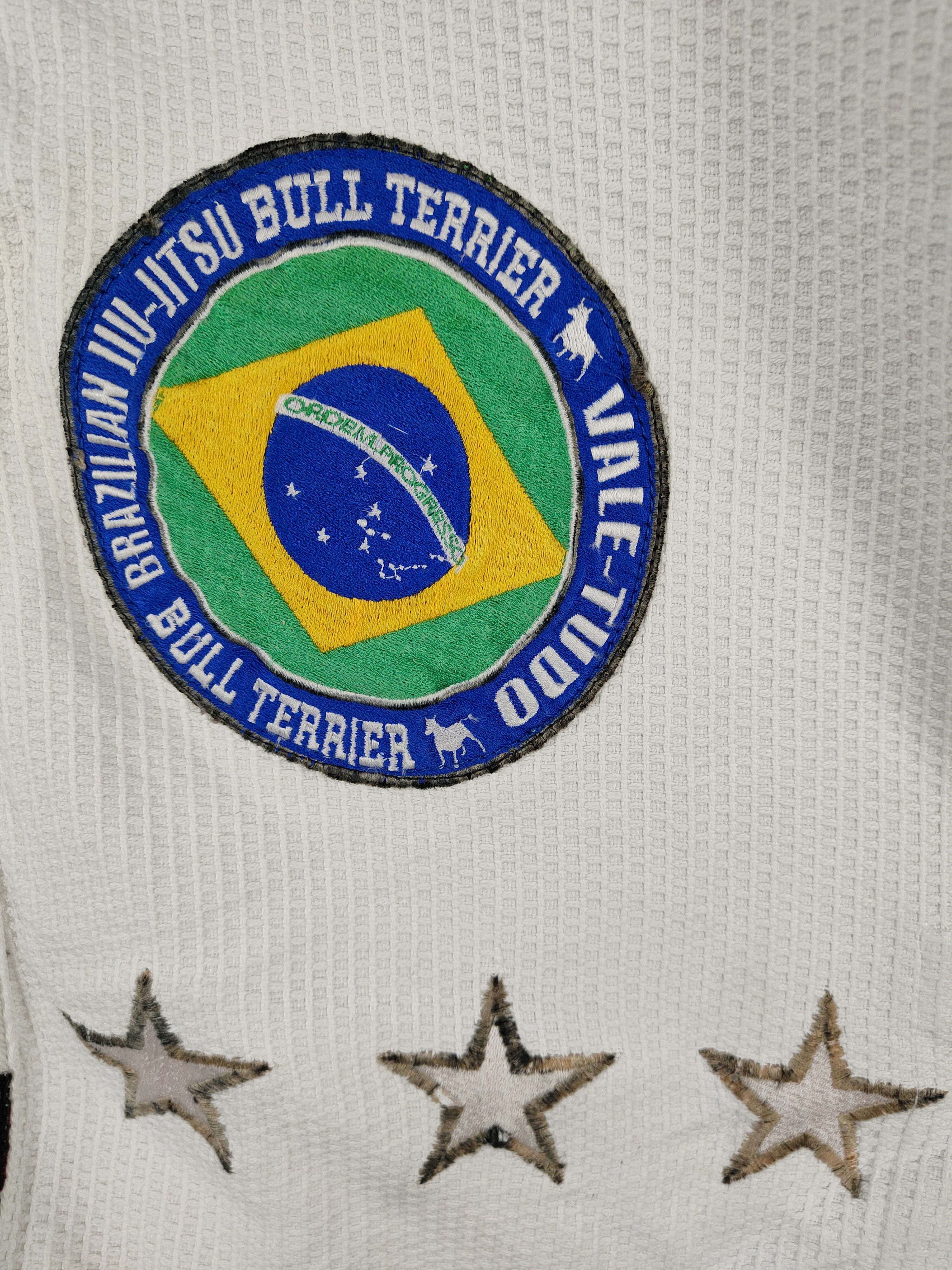 Japanese Brand Bull Terrier Fight Gear-Brazilian Jiu Jutsu White #5924 Size US L / EU 52-54 / 3 - 3 Thumbnail