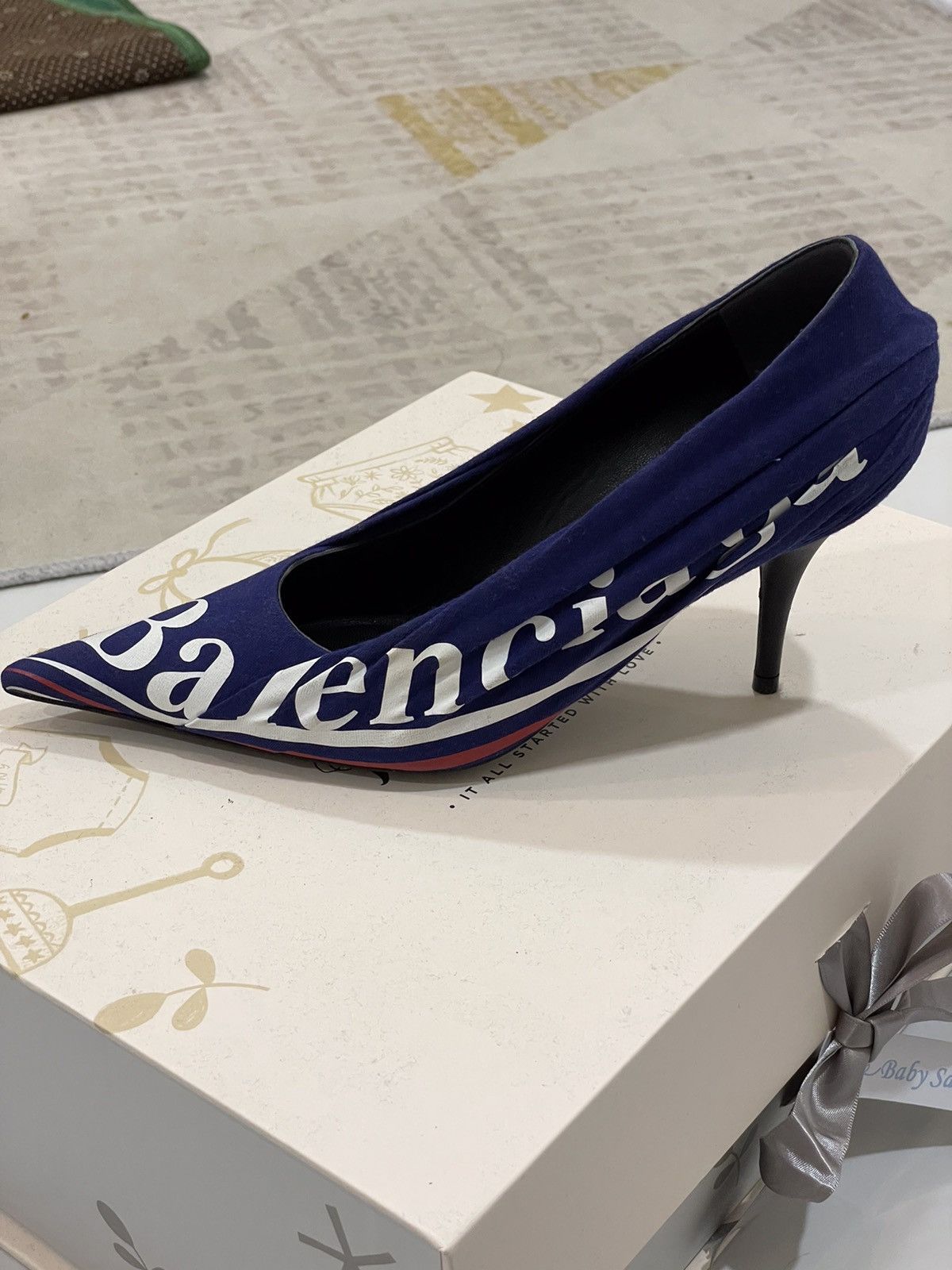 Balenciaga BALENCIAGA KNIFE LOGO PUMP Size US 5 / IT 35 - 8 Thumbnail
