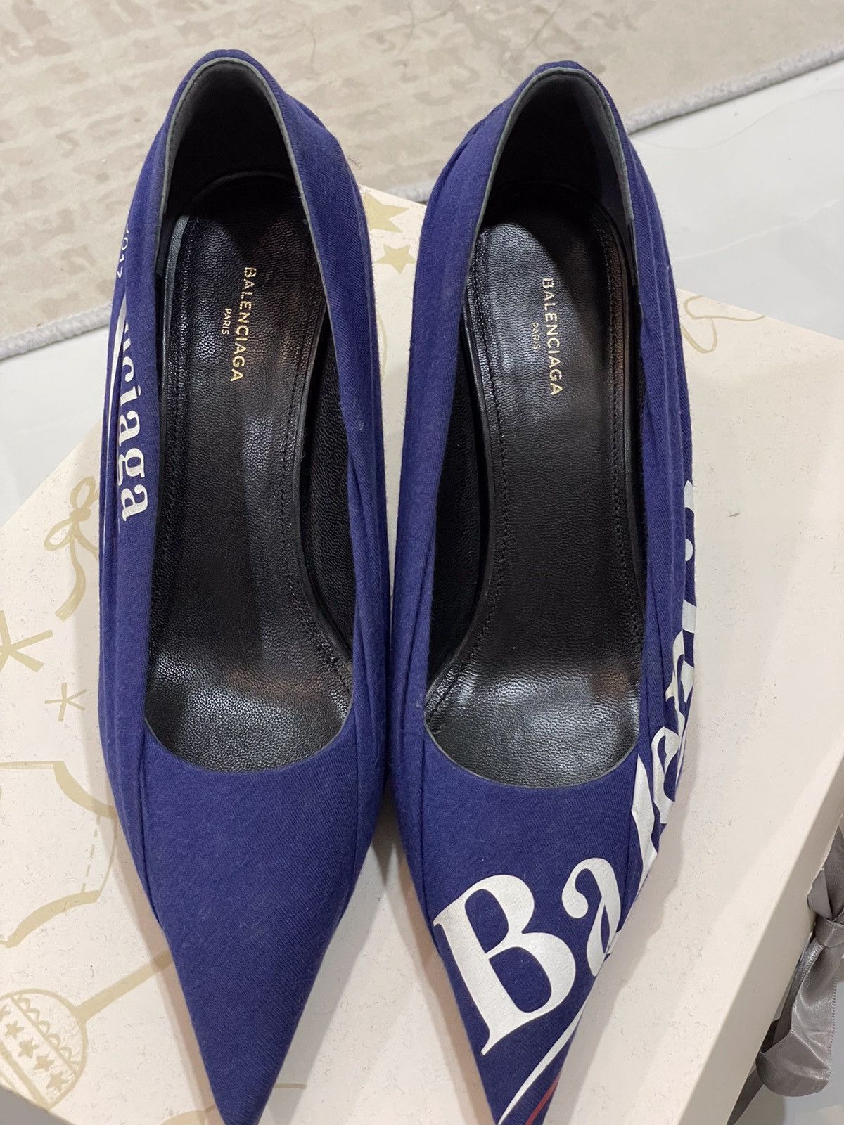 Balenciaga BALENCIAGA KNIFE LOGO PUMP Size US 5 / IT 35 - 3 Thumbnail