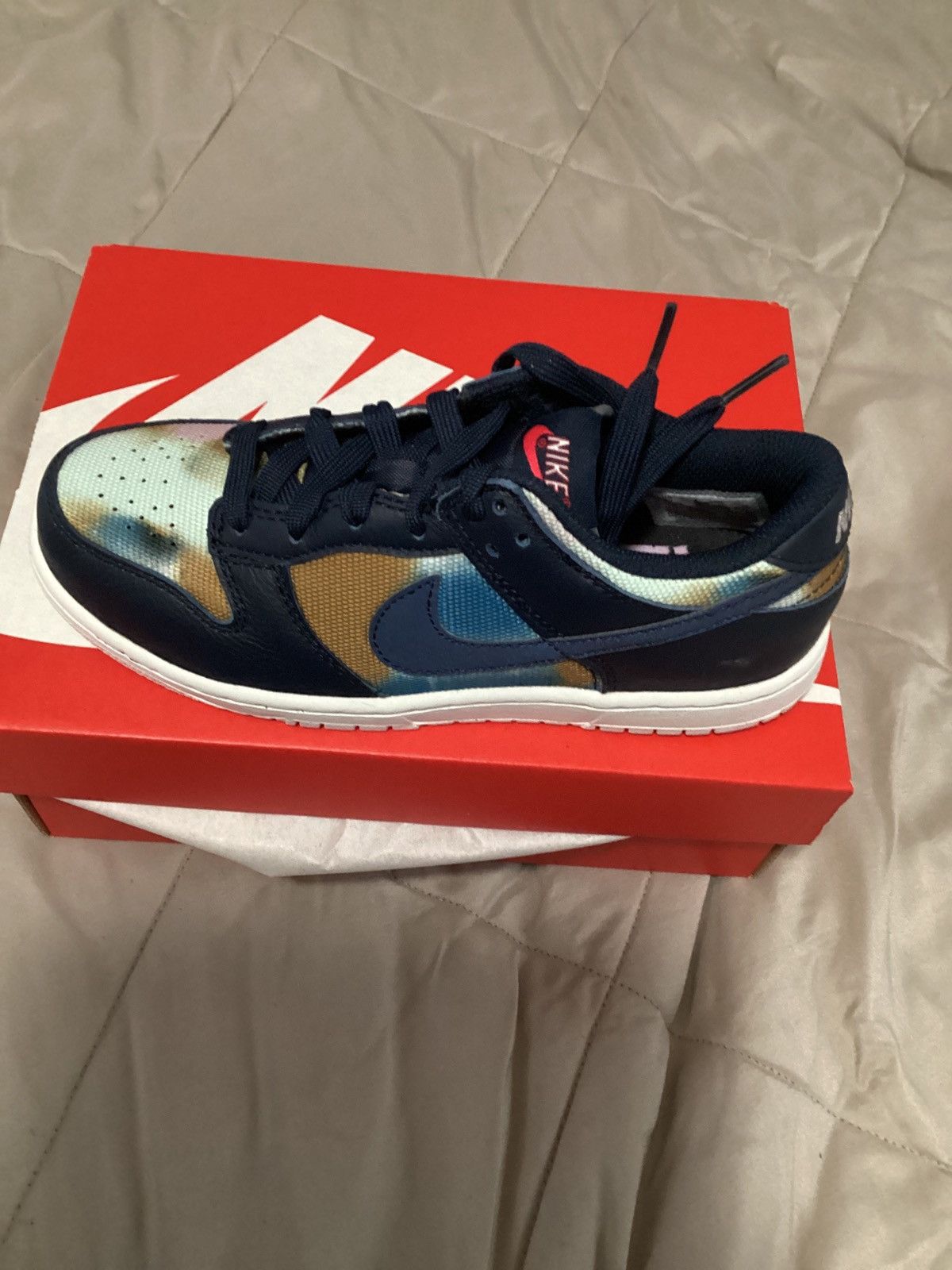 Nike Nike Dunk Low "Graffiti Navy" Size 3Y Size US 5 / IT 35 - 7 Thumbnail