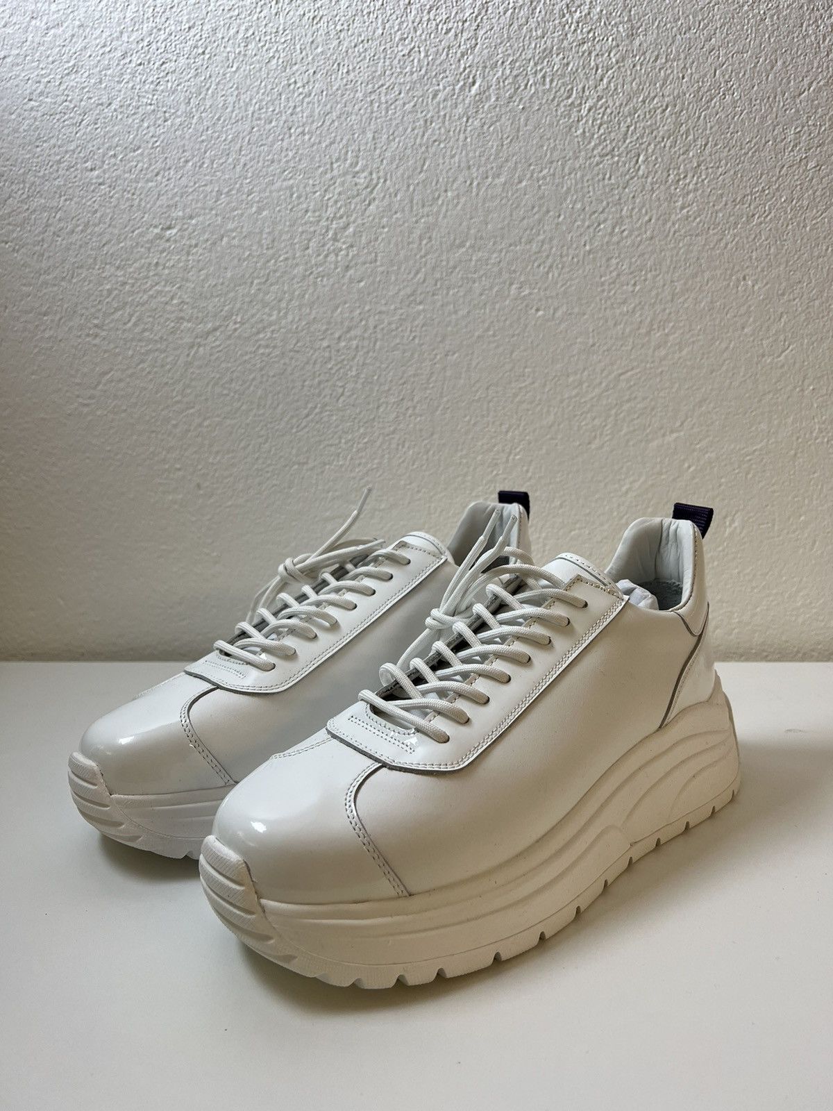 Eytys X H&M collab white patent sneaker EUR 41