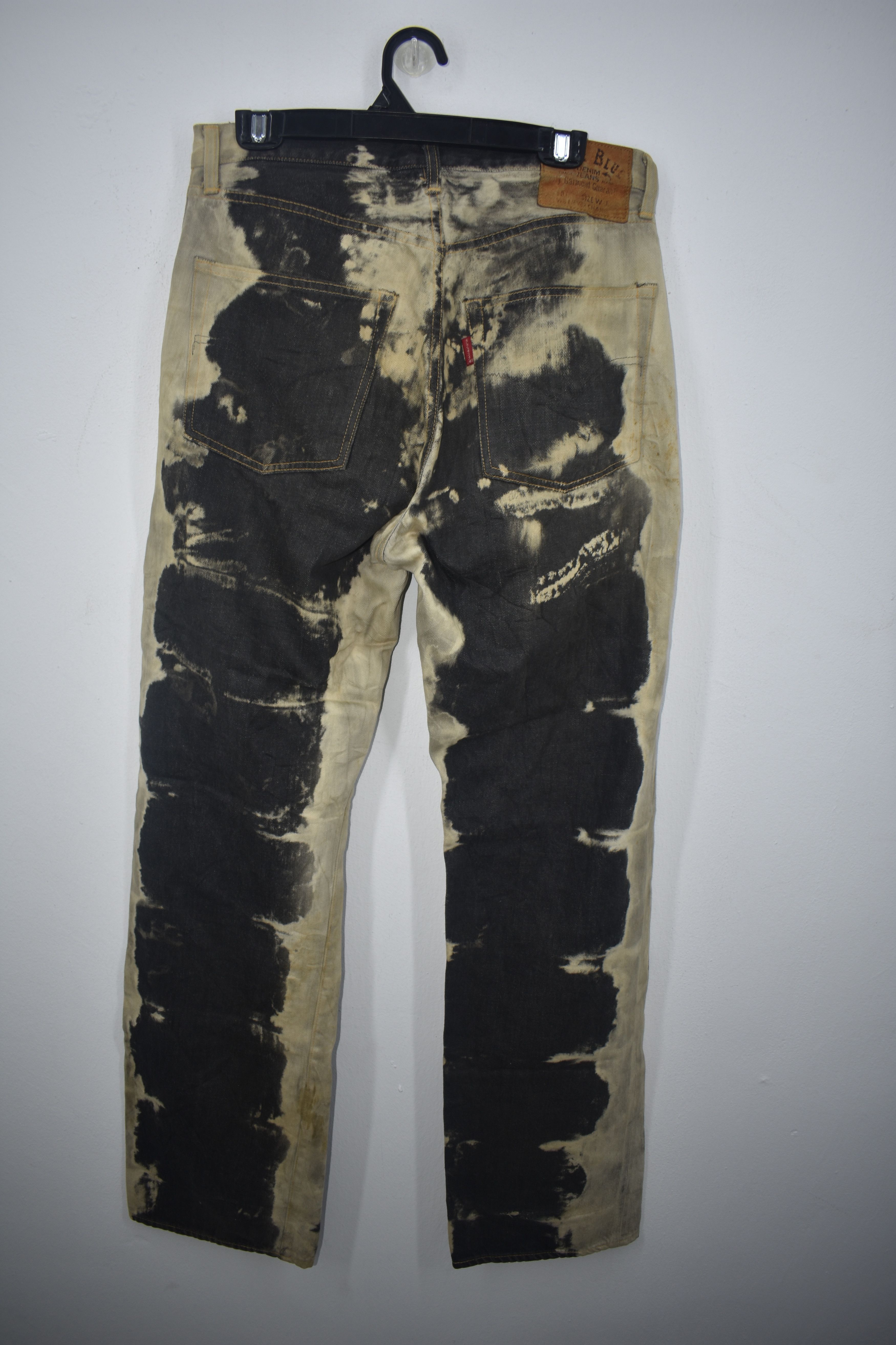 Blue Blue Japan × Japanese Brand Vintage Blue blue Bleach Washed Trouser Jeans Size US 31 - 4 Thumbnail