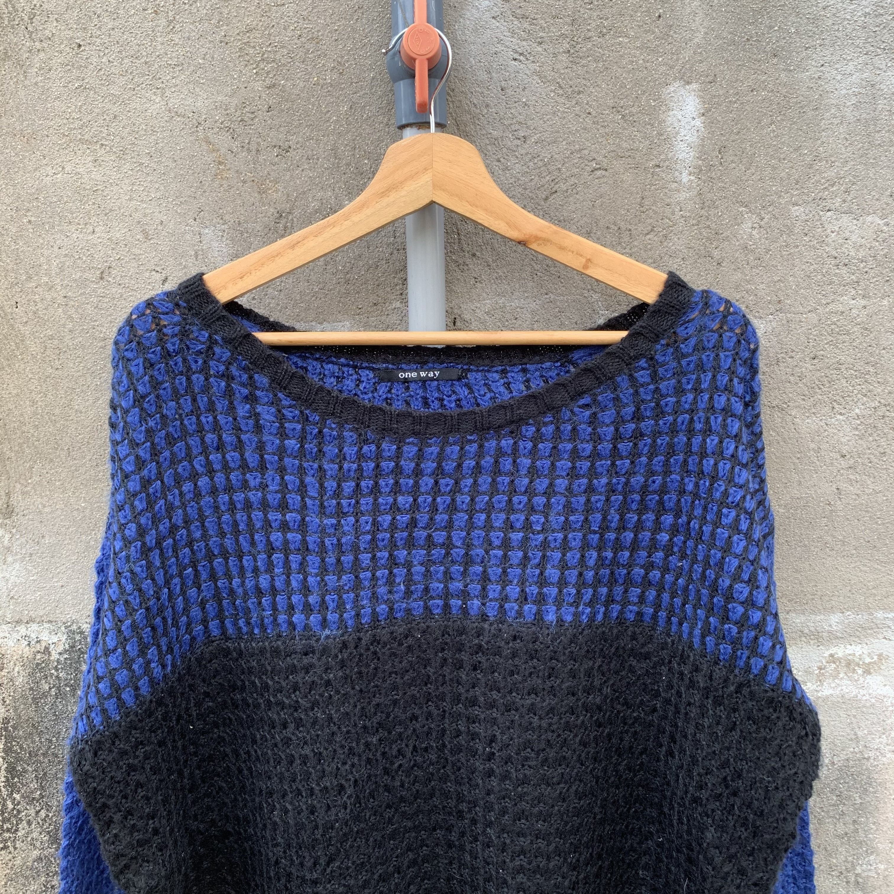 Issey Miyake One Way Knit Two Tone Jumper Baggy Pullover Sweater Size US XL / EU 56 / 4 - 2 Thumbnail