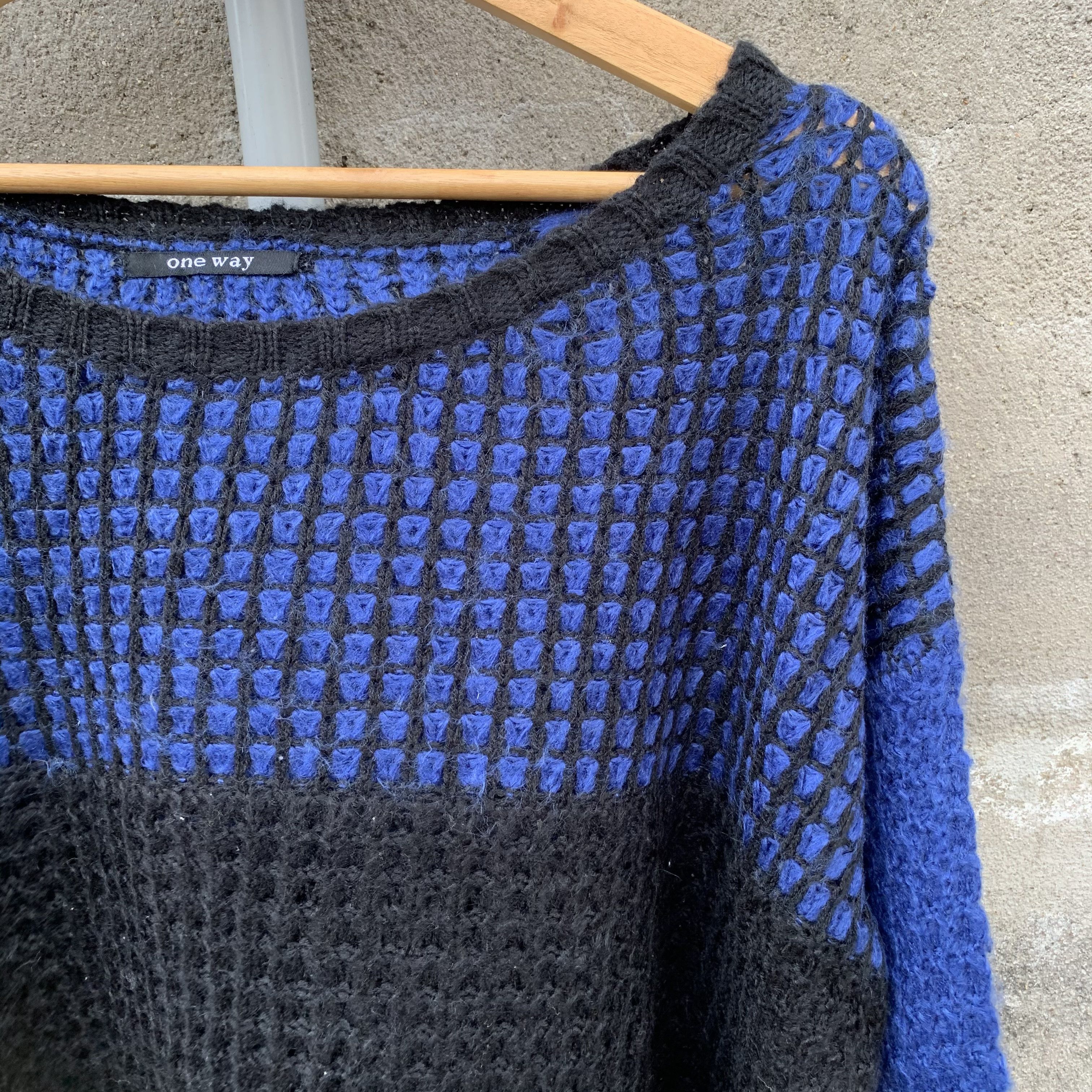 Issey Miyake One Way Knit Two Tone Jumper Baggy Pullover Sweater Size US XL / EU 56 / 4 - 9 Thumbnail