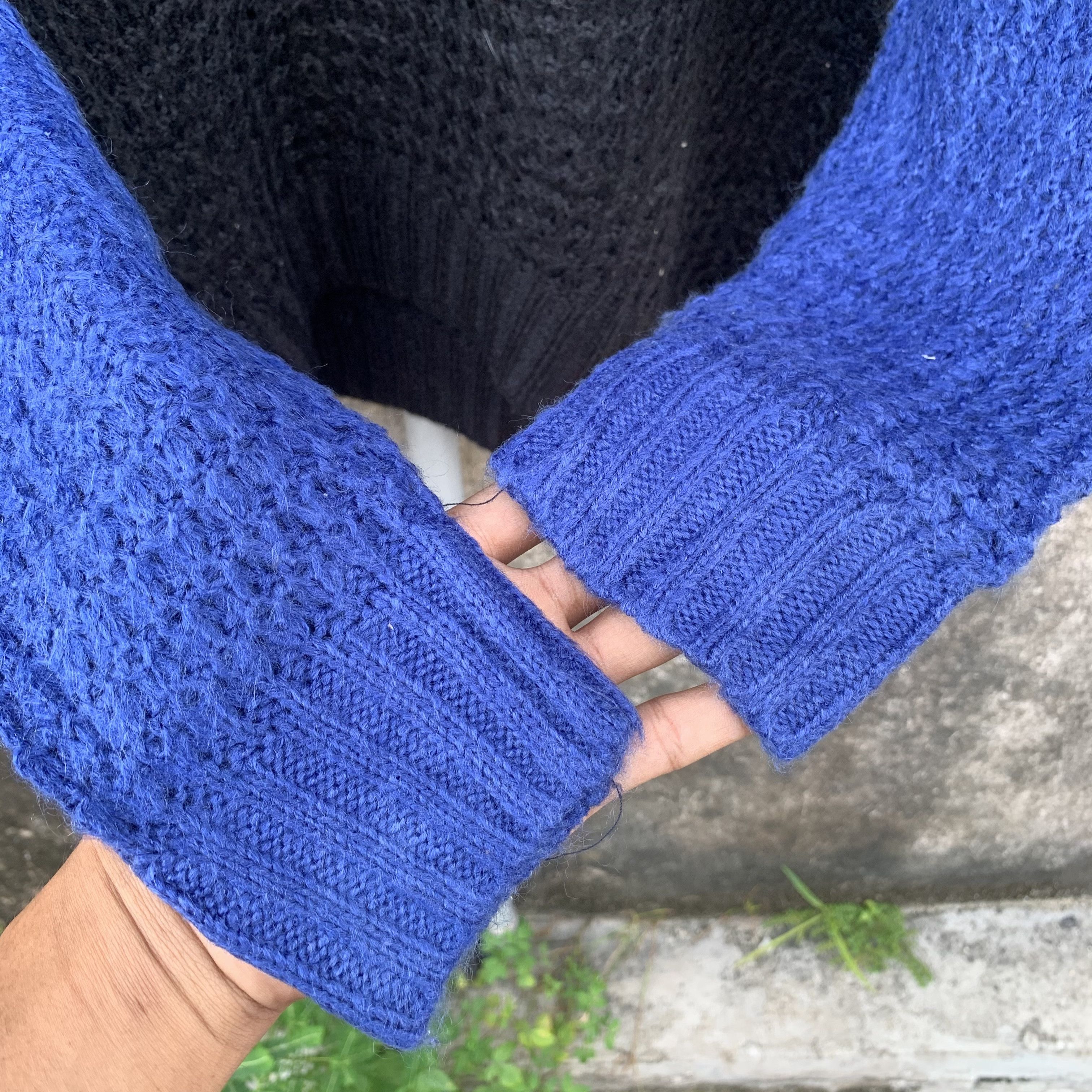 Issey Miyake One Way Knit Two Tone Jumper Baggy Pullover Sweater Size US XL / EU 56 / 4 - 8 Thumbnail