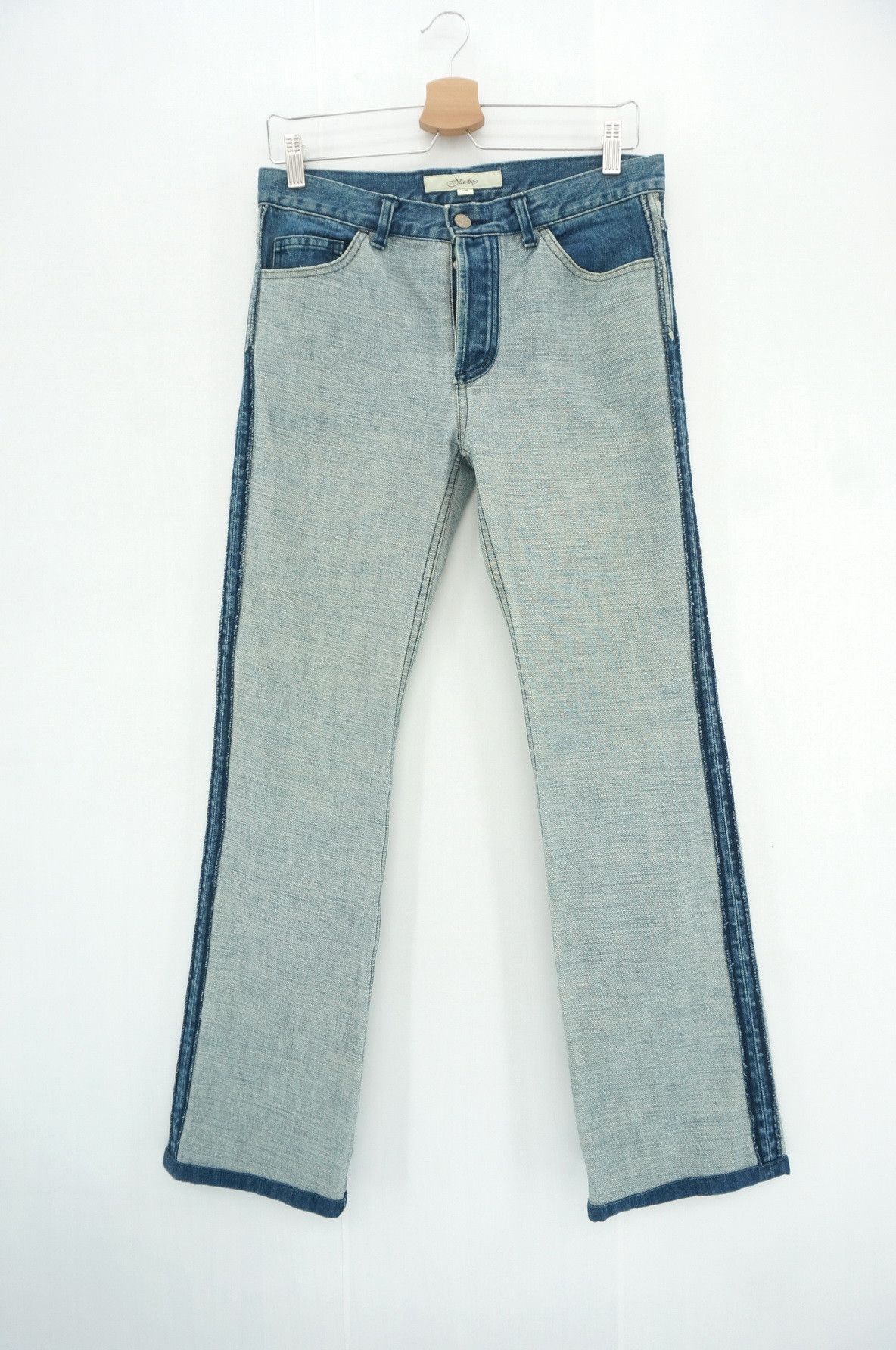 Japanese Brand Vintage Inside Out SLADKY Women's Button fly Worn Jeans Size 30" / US 8 / IT 44 - 2 Thumbnail