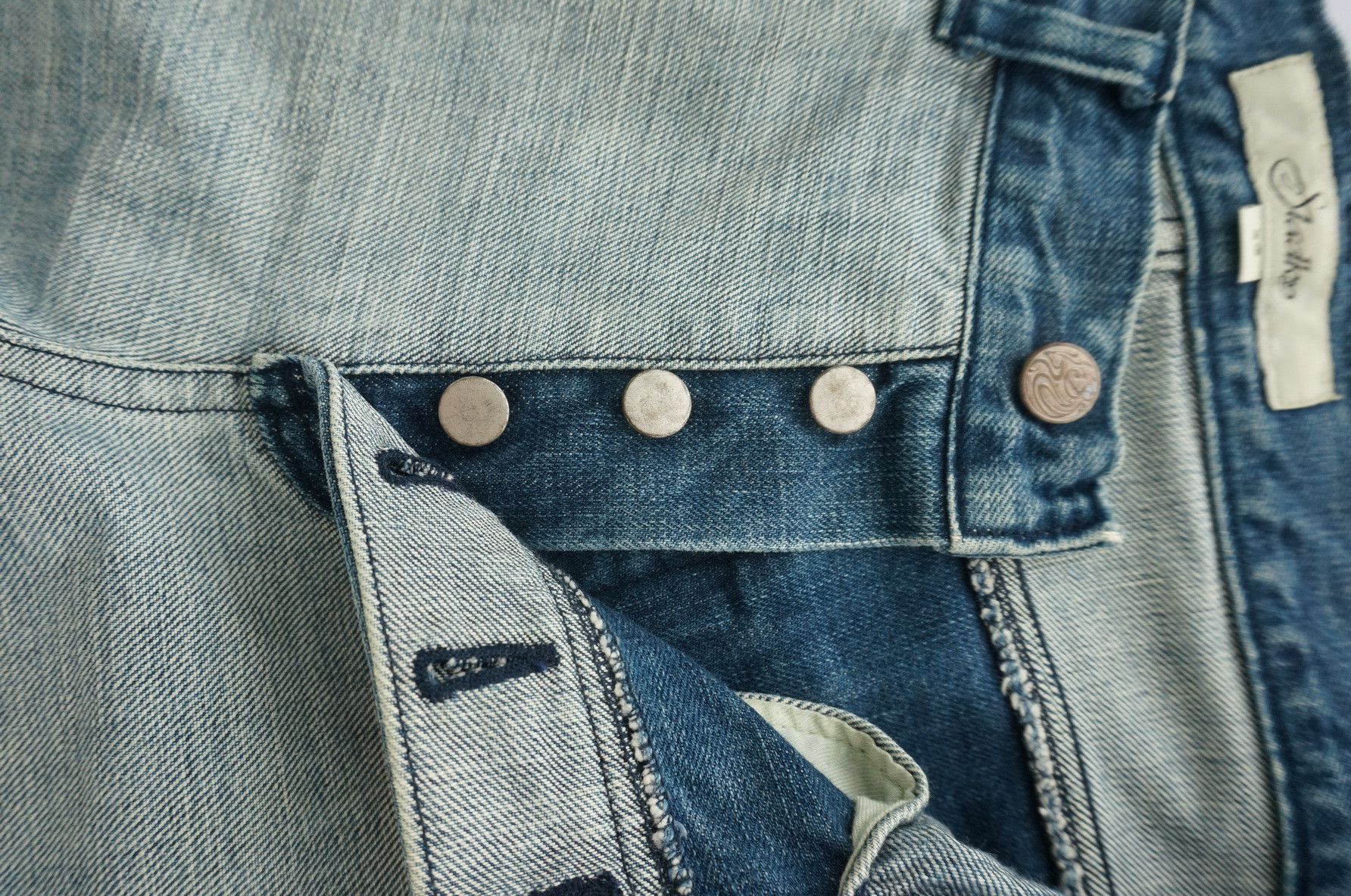 Japanese Brand Vintage Inside Out SLADKY Women's Button fly Worn Jeans Size 30" / US 8 / IT 44 - 18 Thumbnail