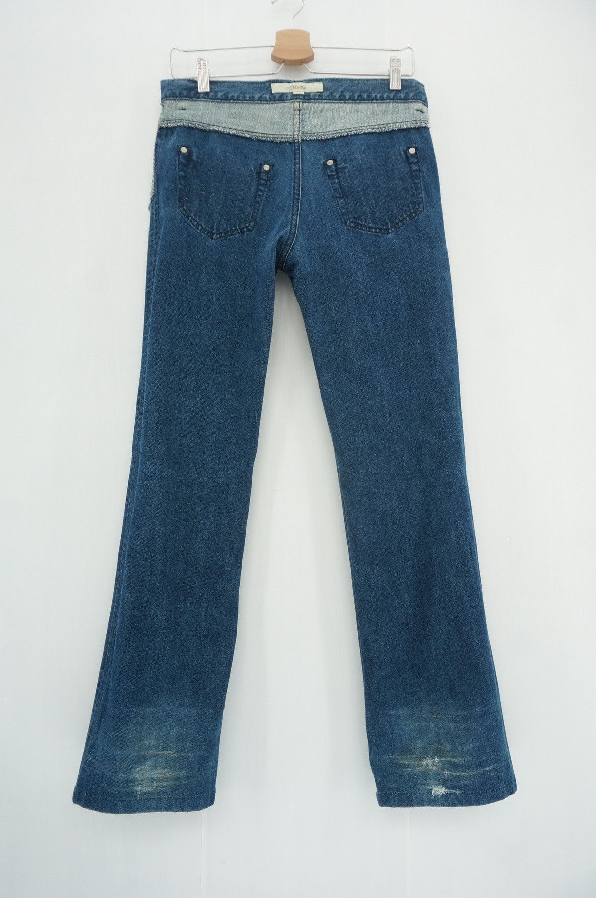 Japanese Brand Vintage Inside Out SLADKY Women's Button fly Worn Jeans Size 30" / US 8 / IT 44 - 13 Thumbnail