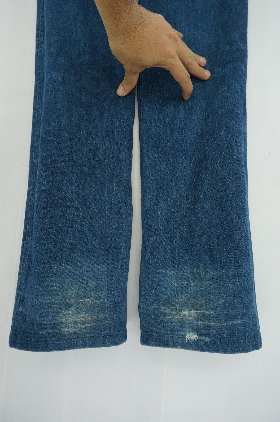 Japanese Brand Vintage Inside Out SLADKY Women's Button fly Worn Jeans Size 30" / US 8 / IT 44 - 14 Thumbnail