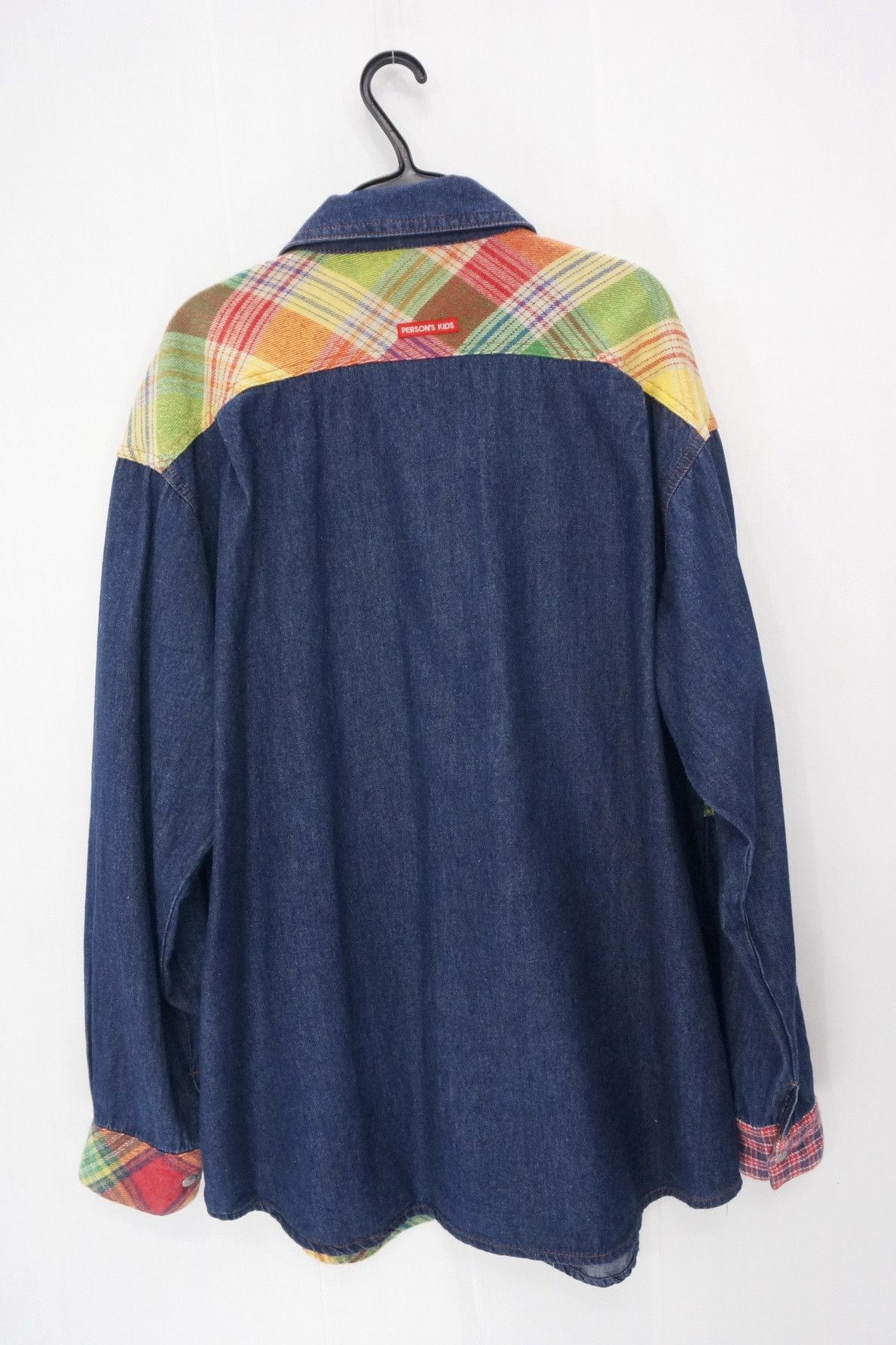 Japanese Brand Dope Vintage PERSON'S KIDS Patchwork Worn Out Flannel Shirt Size US S / EU 44-46 / 1 - 2 Thumbnail