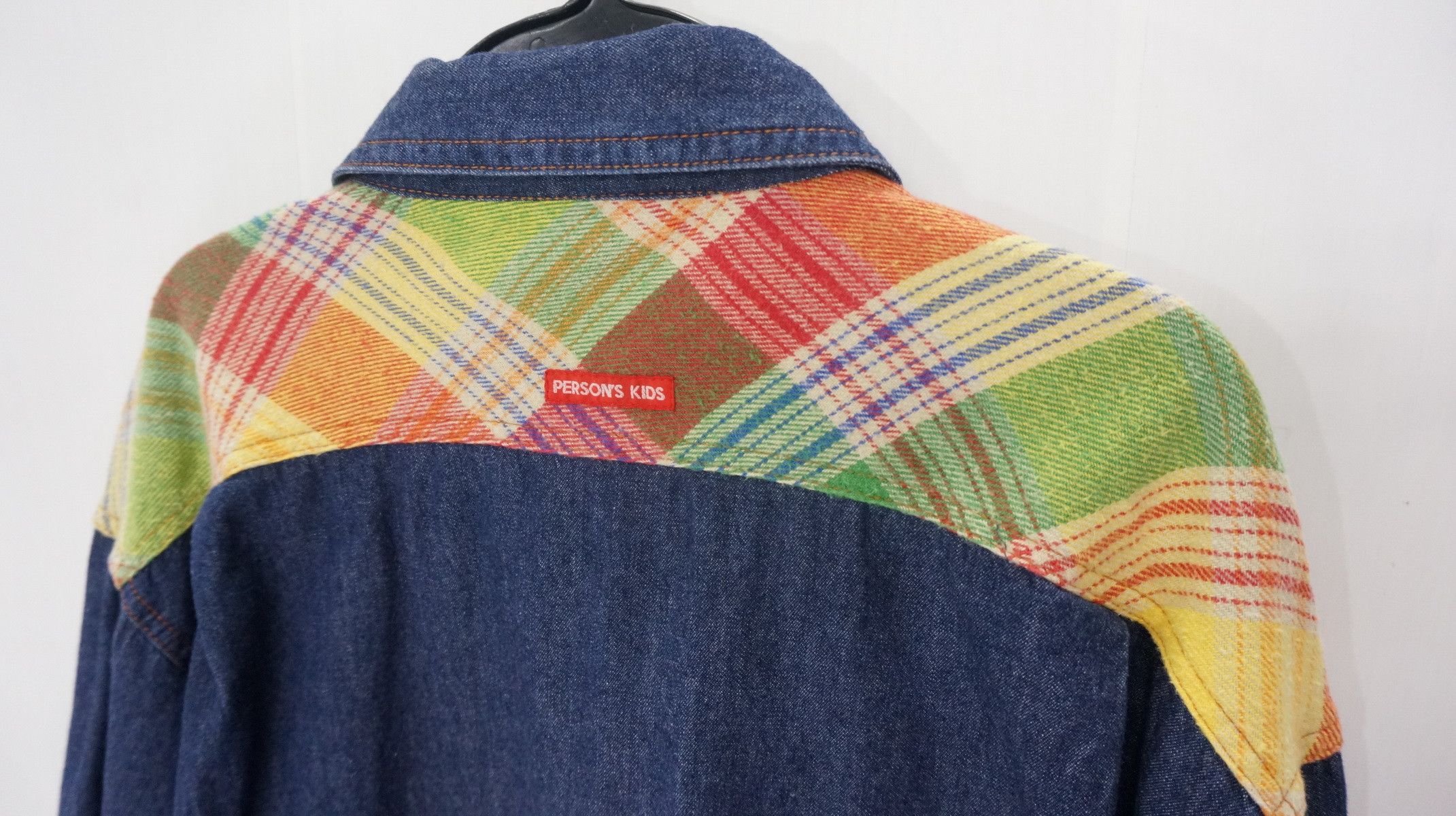 Japanese Brand Dope Vintage PERSON'S KIDS Patchwork Worn Out Flannel Shirt Size US S / EU 44-46 / 1 - 6 Thumbnail