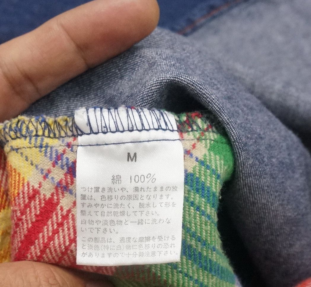 Japanese Brand Dope Vintage PERSON'S KIDS Patchwork Worn Out Flannel Shirt Size US S / EU 44-46 / 1 - 21 Thumbnail