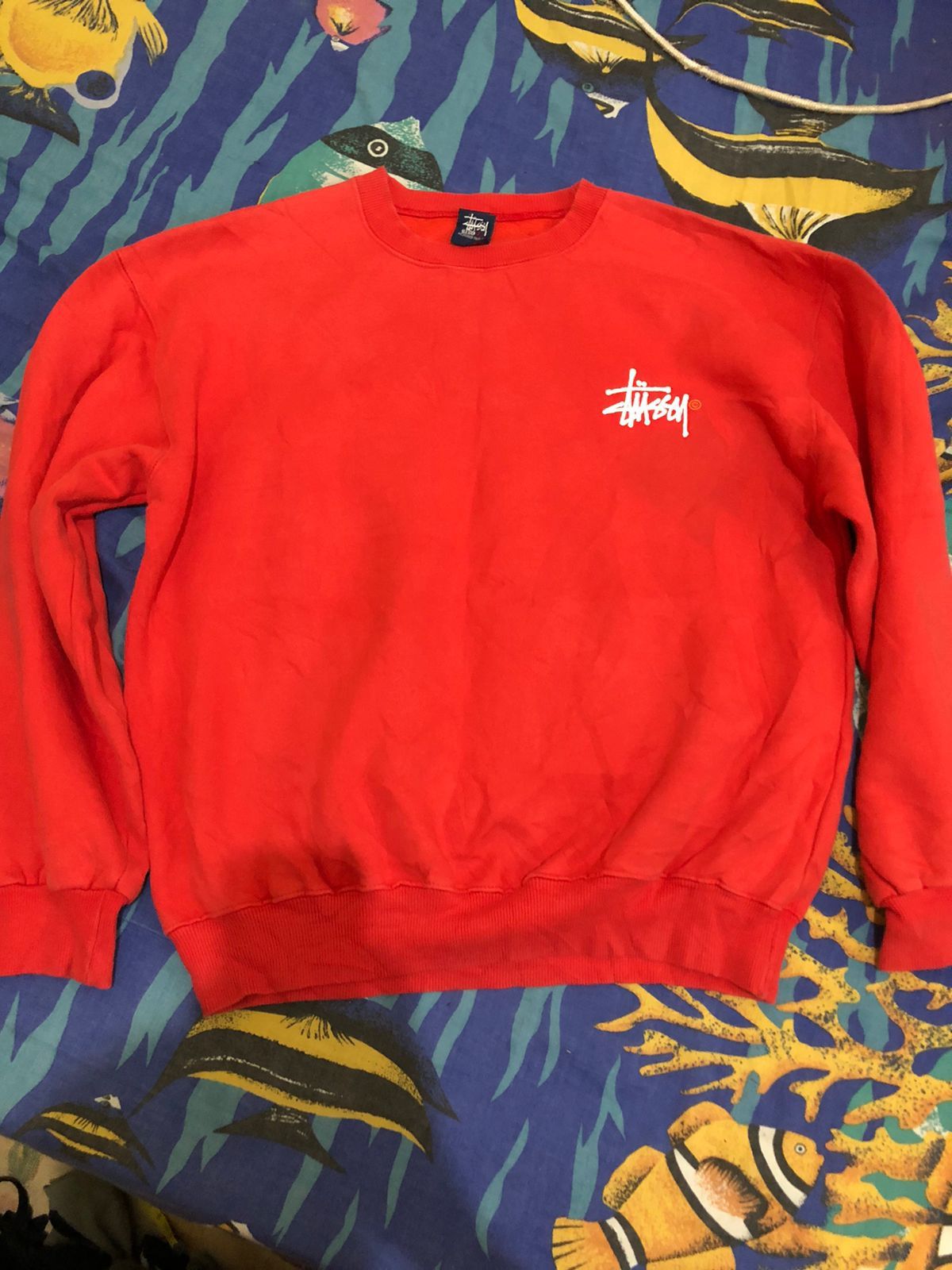Made In Usa × Stussy × Vintage 90s Stussy basic big logo sweatshirt Size US L / EU 52-54 / 3 - 2 Thumbnail