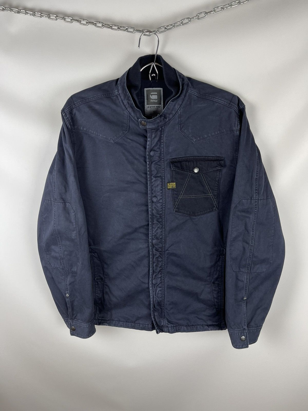 G-Star G-Star Raw a crotch overshirt L/S mix denim bomber jacket Size US XL / EU 56 / 4 - 2 Thumbnail