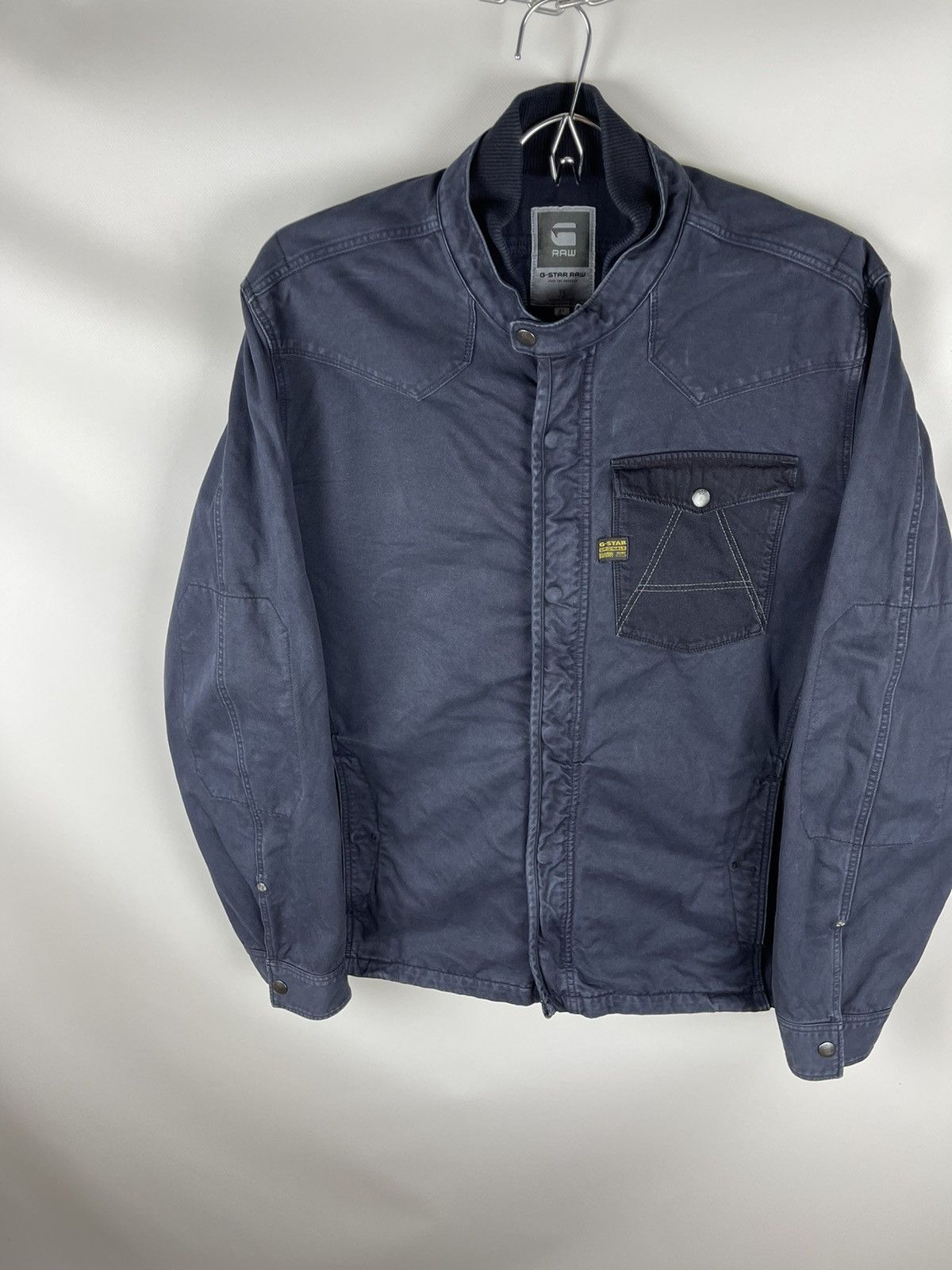 G-Star G-Star Raw a crotch overshirt L/S mix denim bomber jacket Size US XL / EU 56 / 4 - 6 Thumbnail
