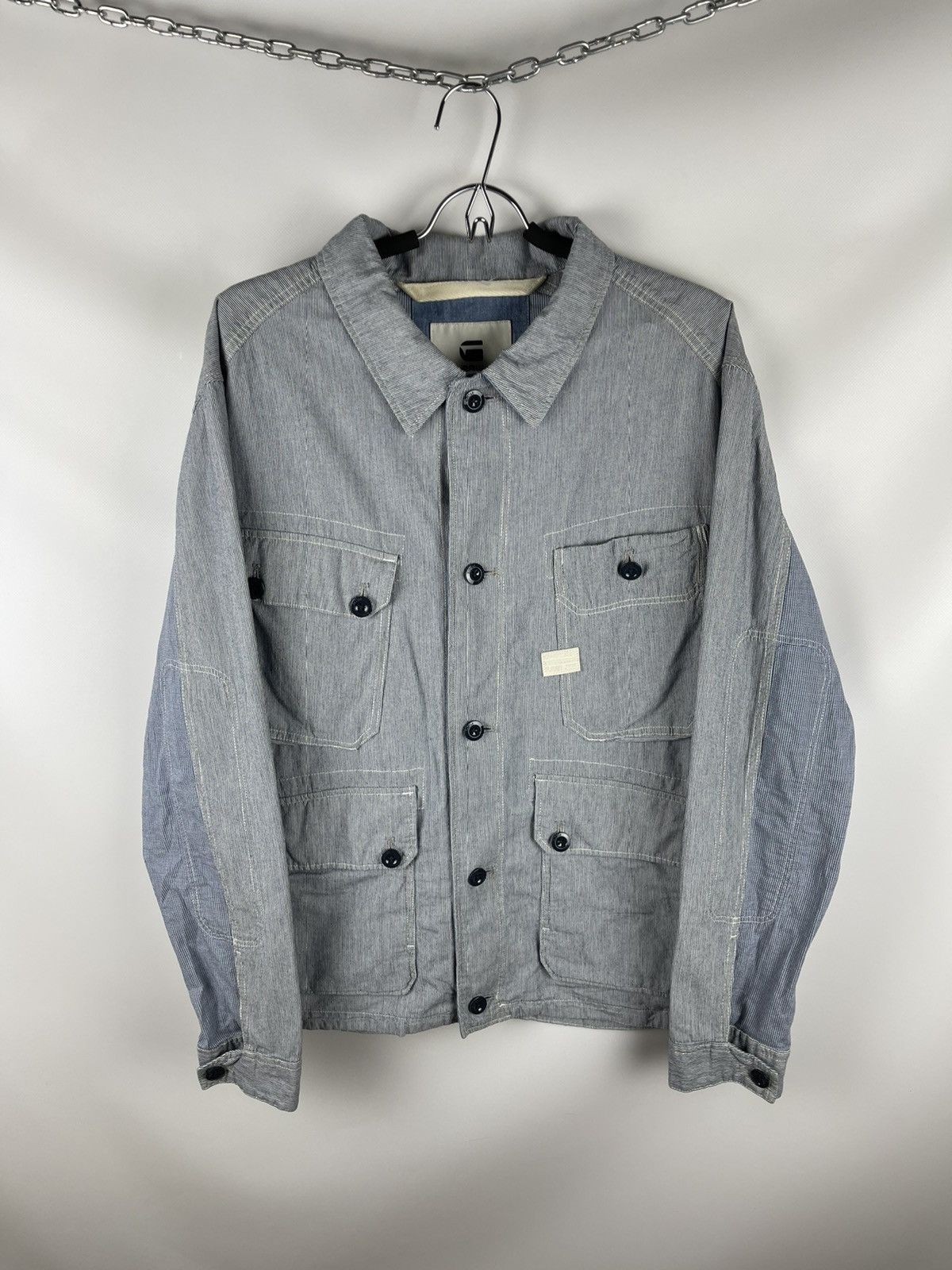 G-Star G-Star raw FIELD PM overshirt INDOOR JACKET striped check Size US XL / EU 56 / 4 - 1 Thumbnail