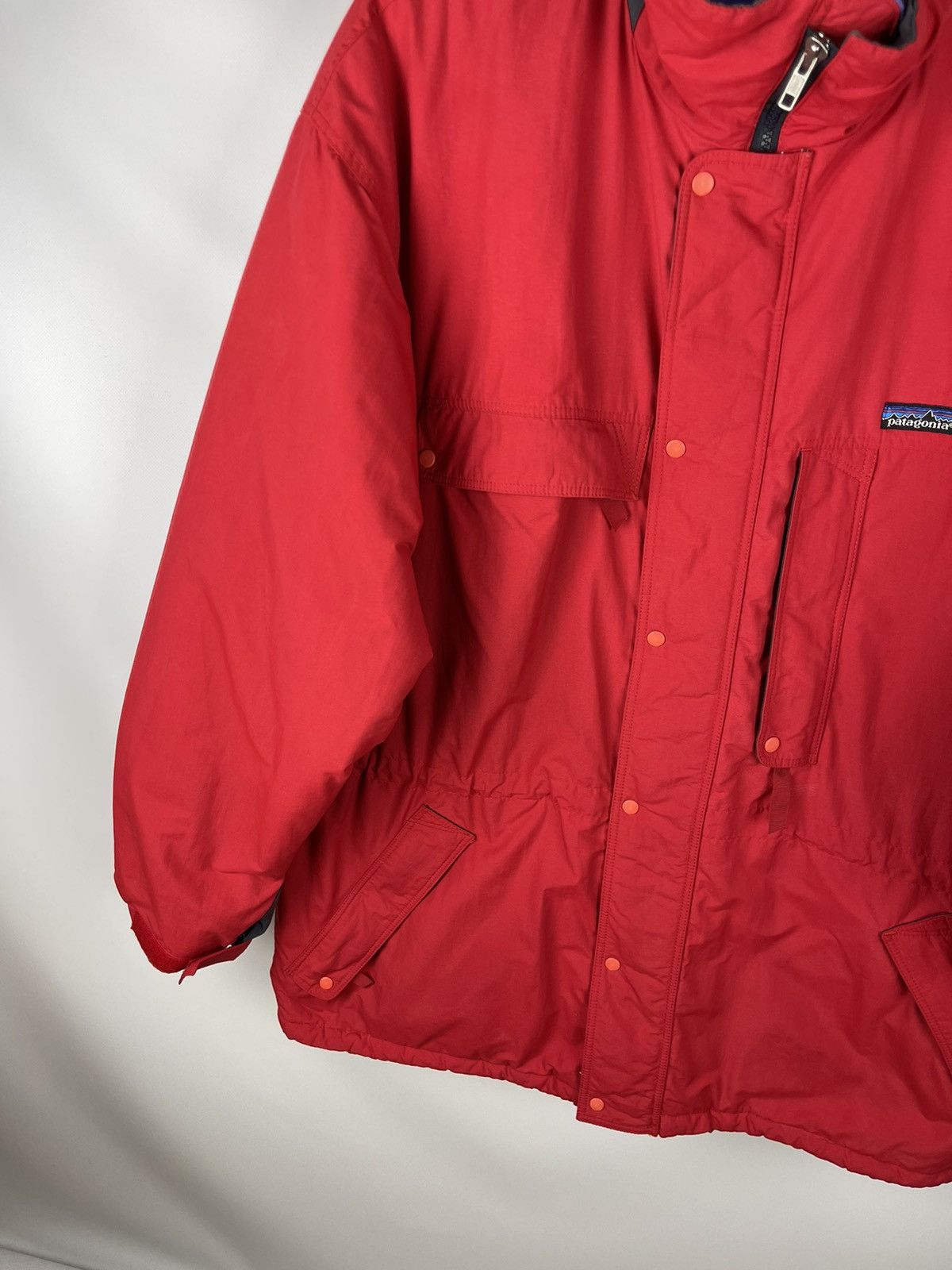 Patagonia Patagonia vintage 90s long warm jacket red logo Size US XL / EU 56 / 4 - 3 Thumbnail
