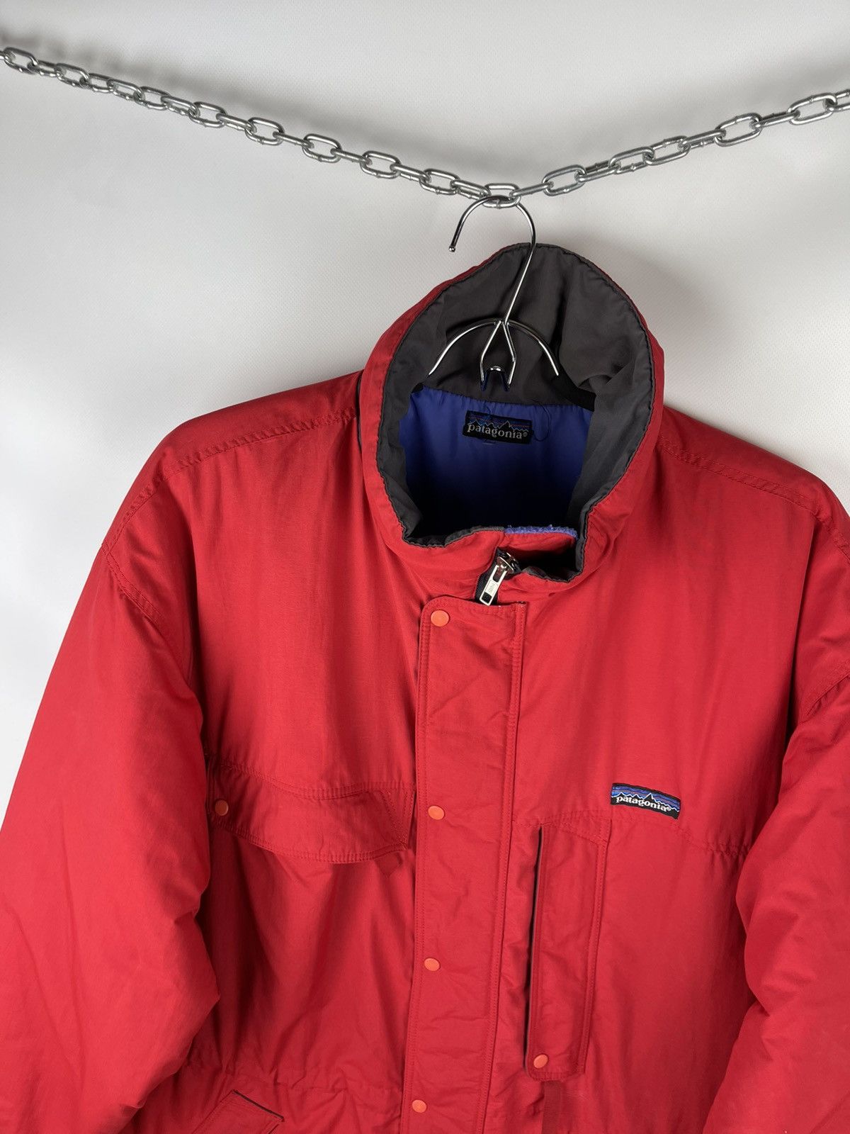 Patagonia Patagonia vintage 90s long warm jacket red logo Size US XL / EU 56 / 4 - 2 Thumbnail