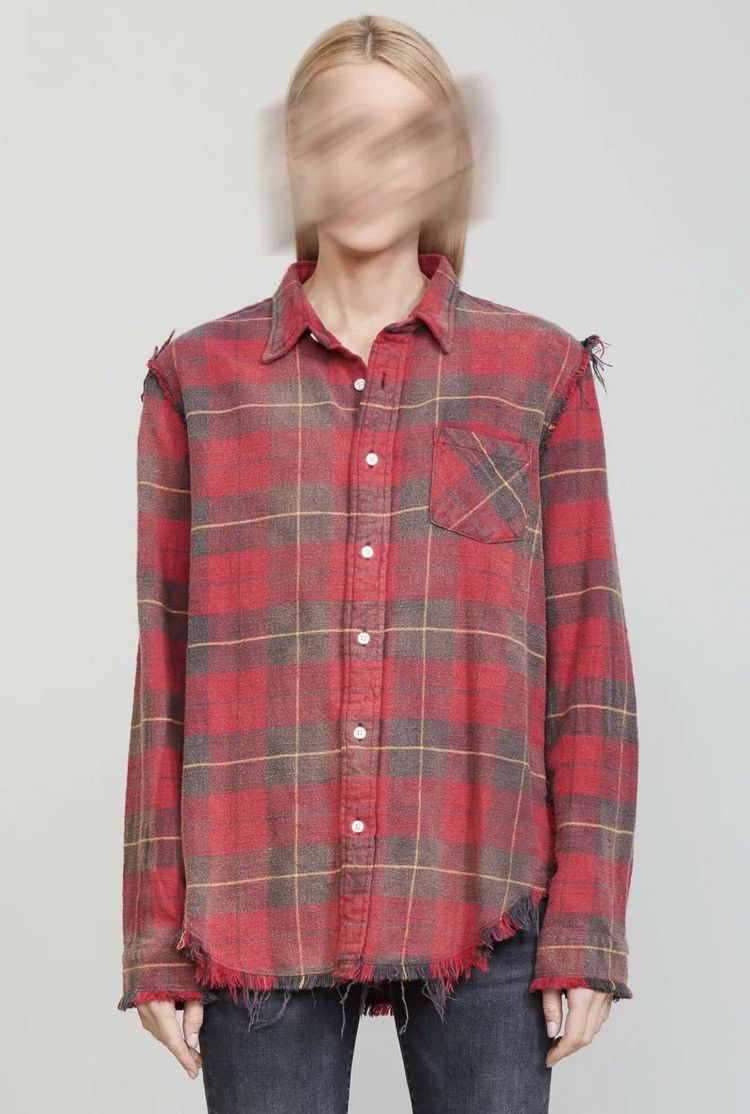 Shredded seam shirt. Medium