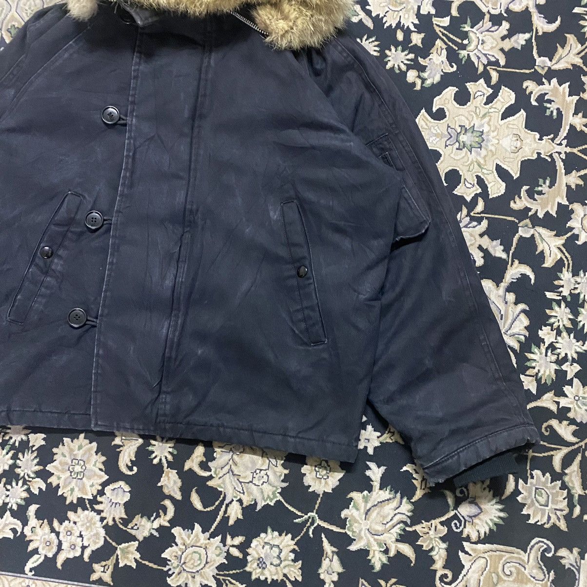 Le Grande Bleu (L.G.B.) Vintage Heavy Attached Hood N-2B Jacket Size US M / EU 48-50 / 2 - 8 Thumbnail