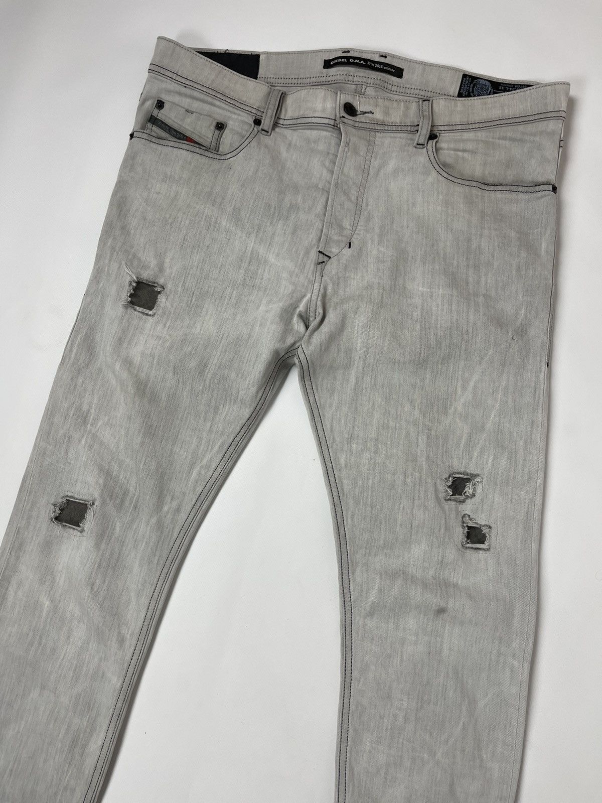 Diesel Diesel D.N.A FW16 Archival distressed tepphar slim carrot Size US 36 / EU 52 - 4 Thumbnail