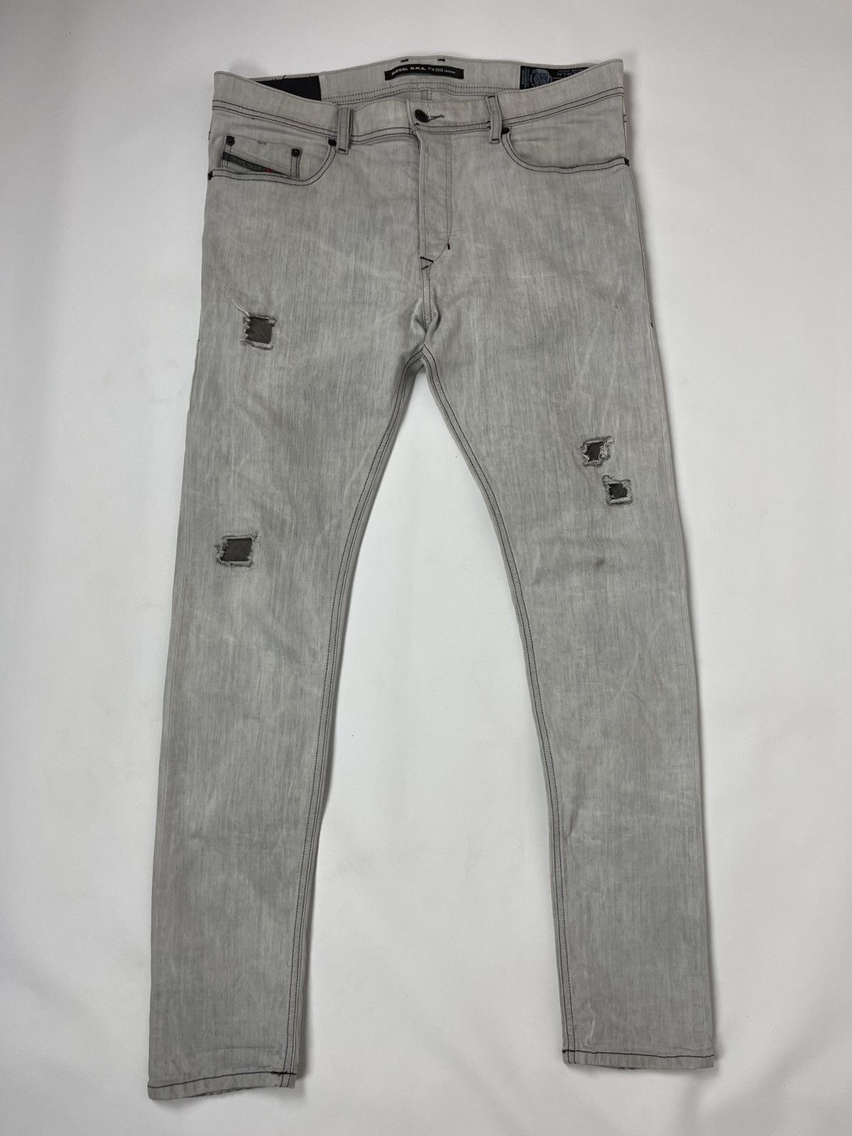 Diesel Diesel D.N.A FW16 Archival distressed tepphar slim carrot Size US 36 / EU 52 - 2 Thumbnail