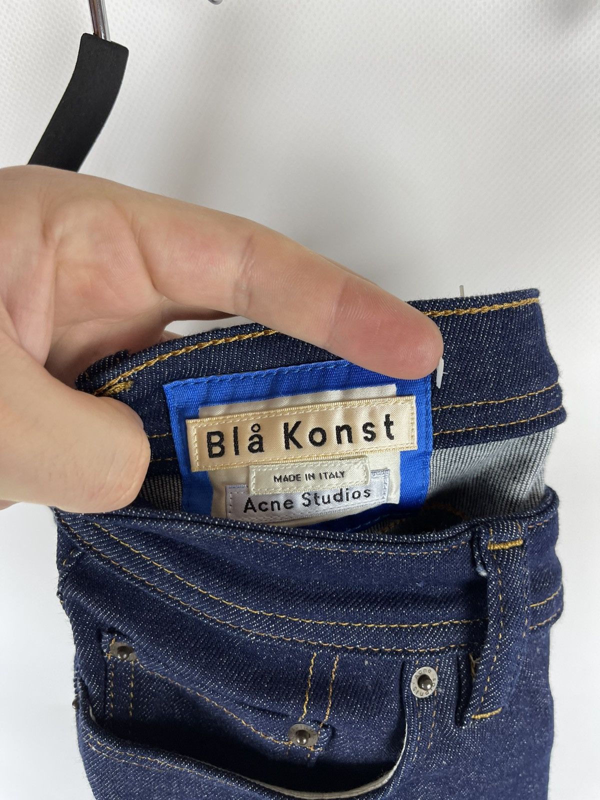 Acne Studios Bla Konst Acne Studios Peg Indigo navy denim jeans pants Size 28" / US 6 / IT 42 - 8 Thumbnail