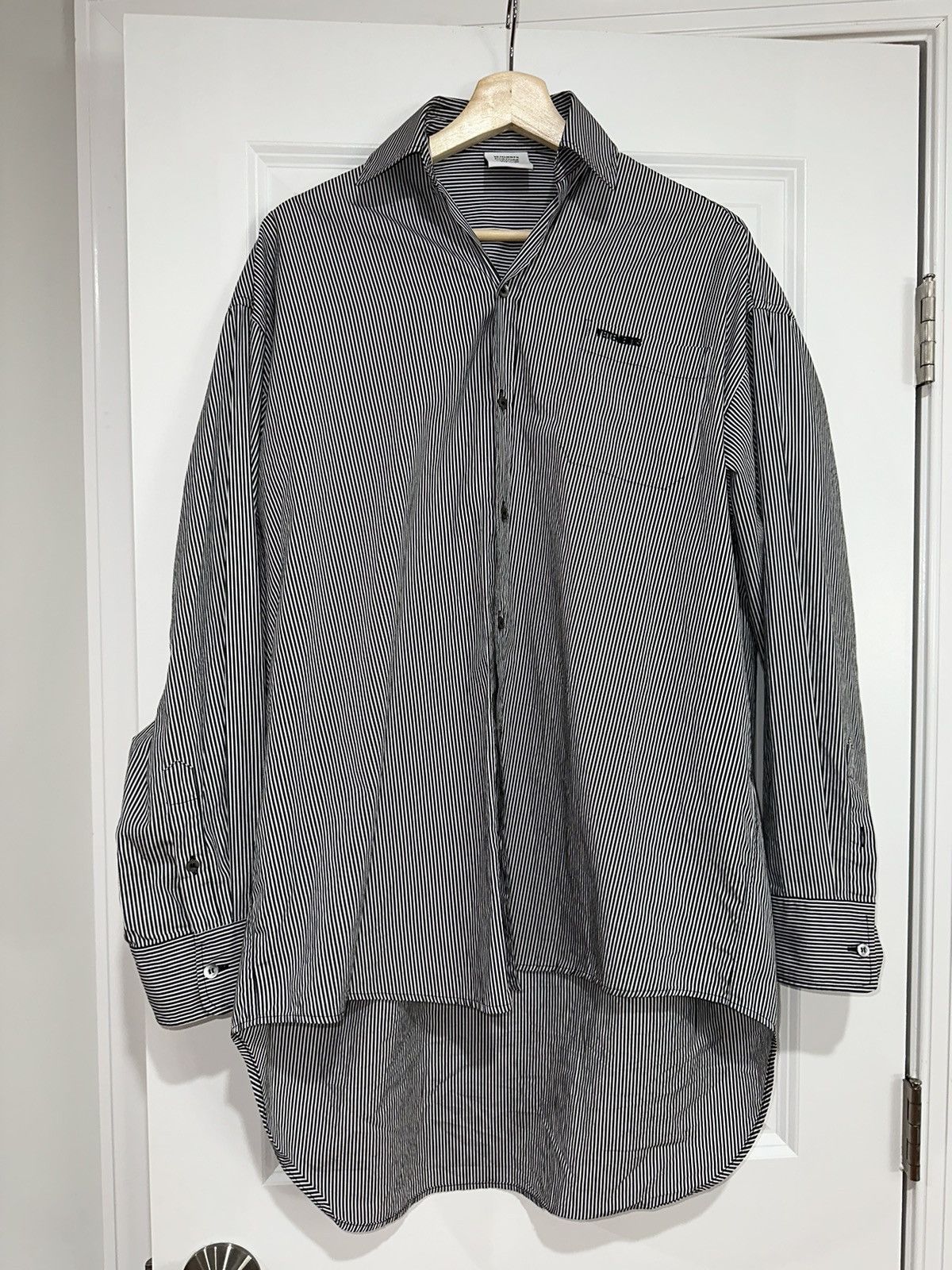 Vetements Oversized Striped Button Shirt | Grailed
