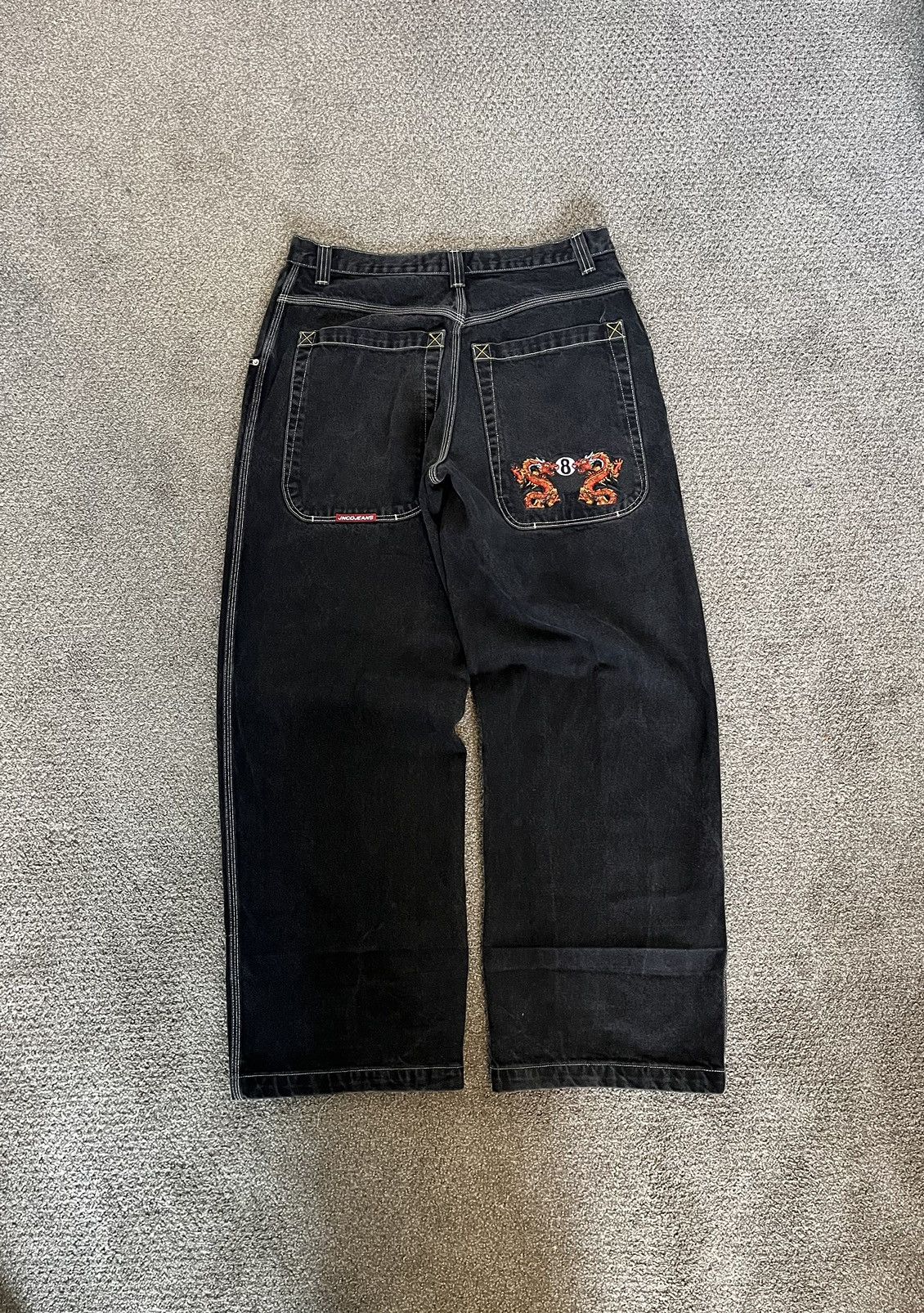 JNCO Rare 90s Dragon 8-ball JNCO Jeans | Grailed