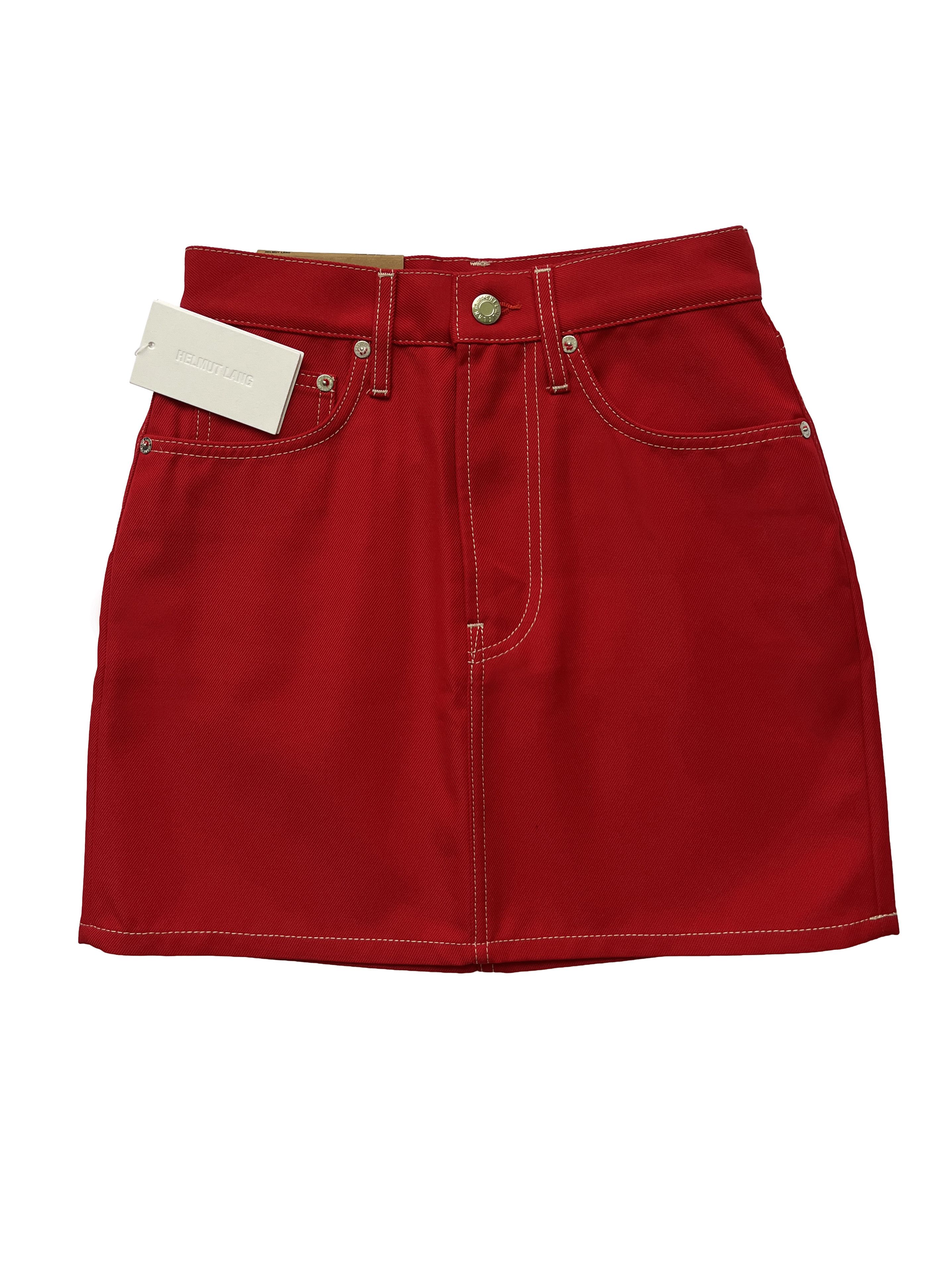Helmut Lang ⚡️QUICK SALE⚡️Helmut Lang Red Mini Skirt Size 26" / US 2 / IT 38 - 1 Thumbnail