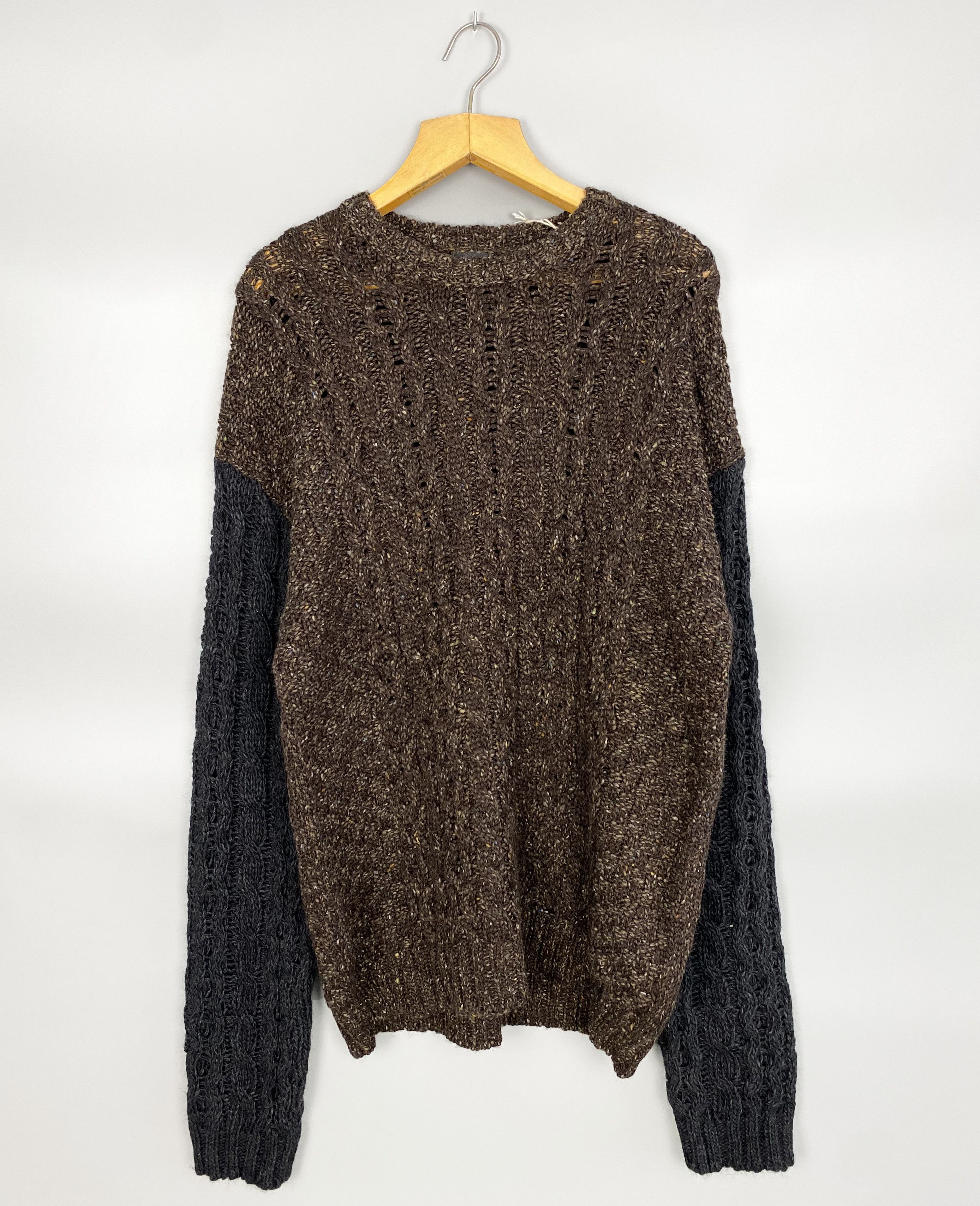 image of NWT Diesel K-Lona Mashnware Wool Knitted Sweater in Brown, Men's (Size 2XL)