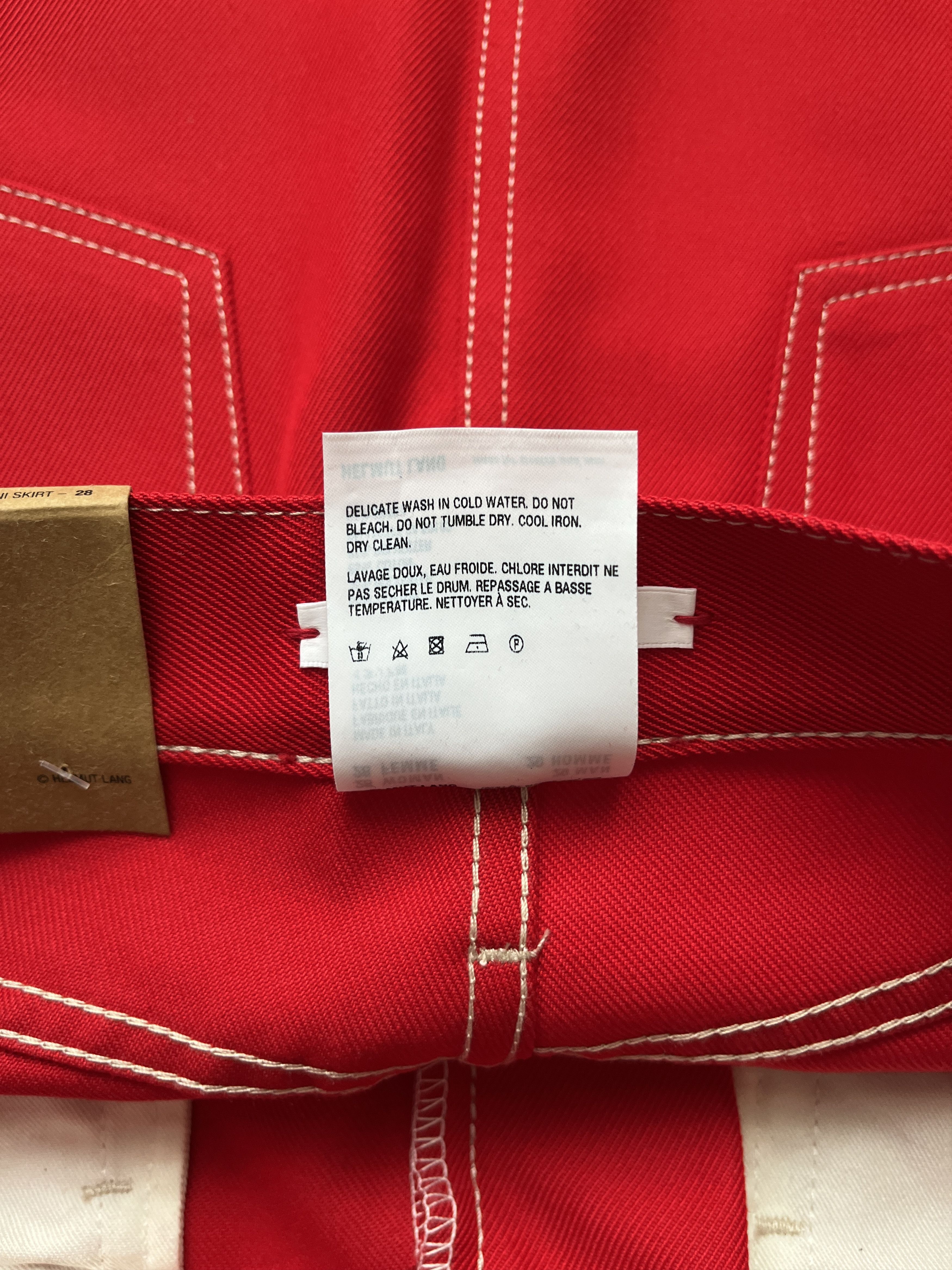 Helmut Lang ⚡️QUICK SALE⚡️Helmut Lang Red Mini Skirt Size 28" / US 6 / IT 42 - 4 Thumbnail