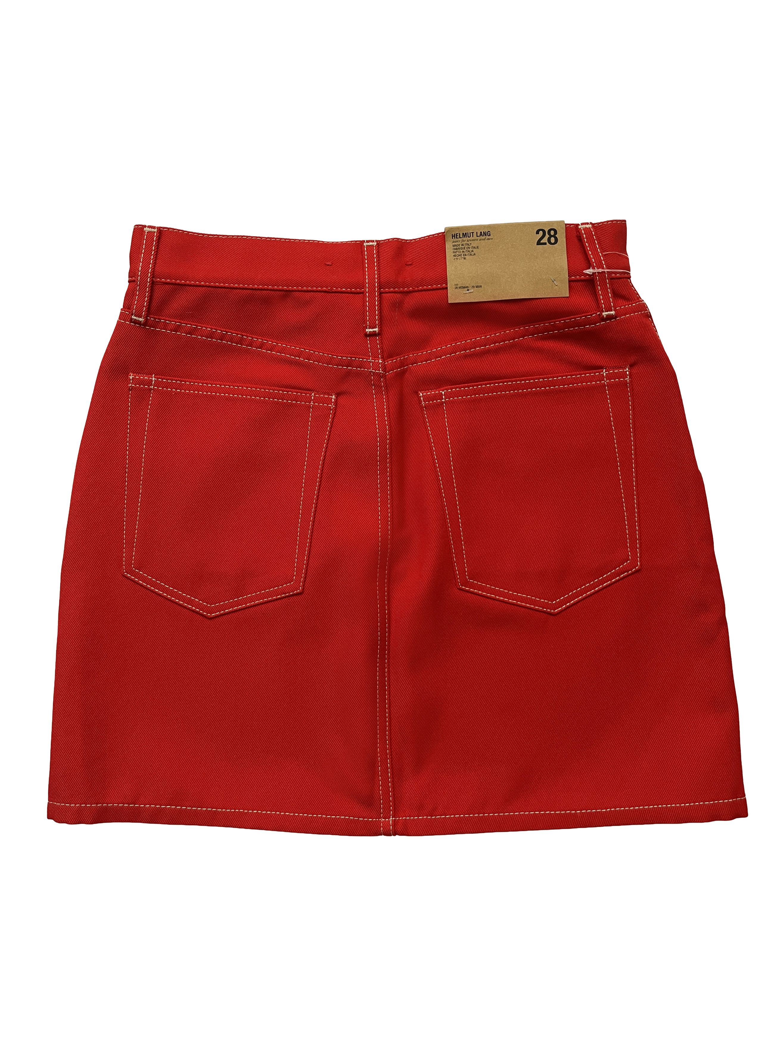 Helmut Lang ⚡️QUICK SALE⚡️Helmut Lang Red Mini Skirt Size 28" / US 6 / IT 42 - 2 Thumbnail