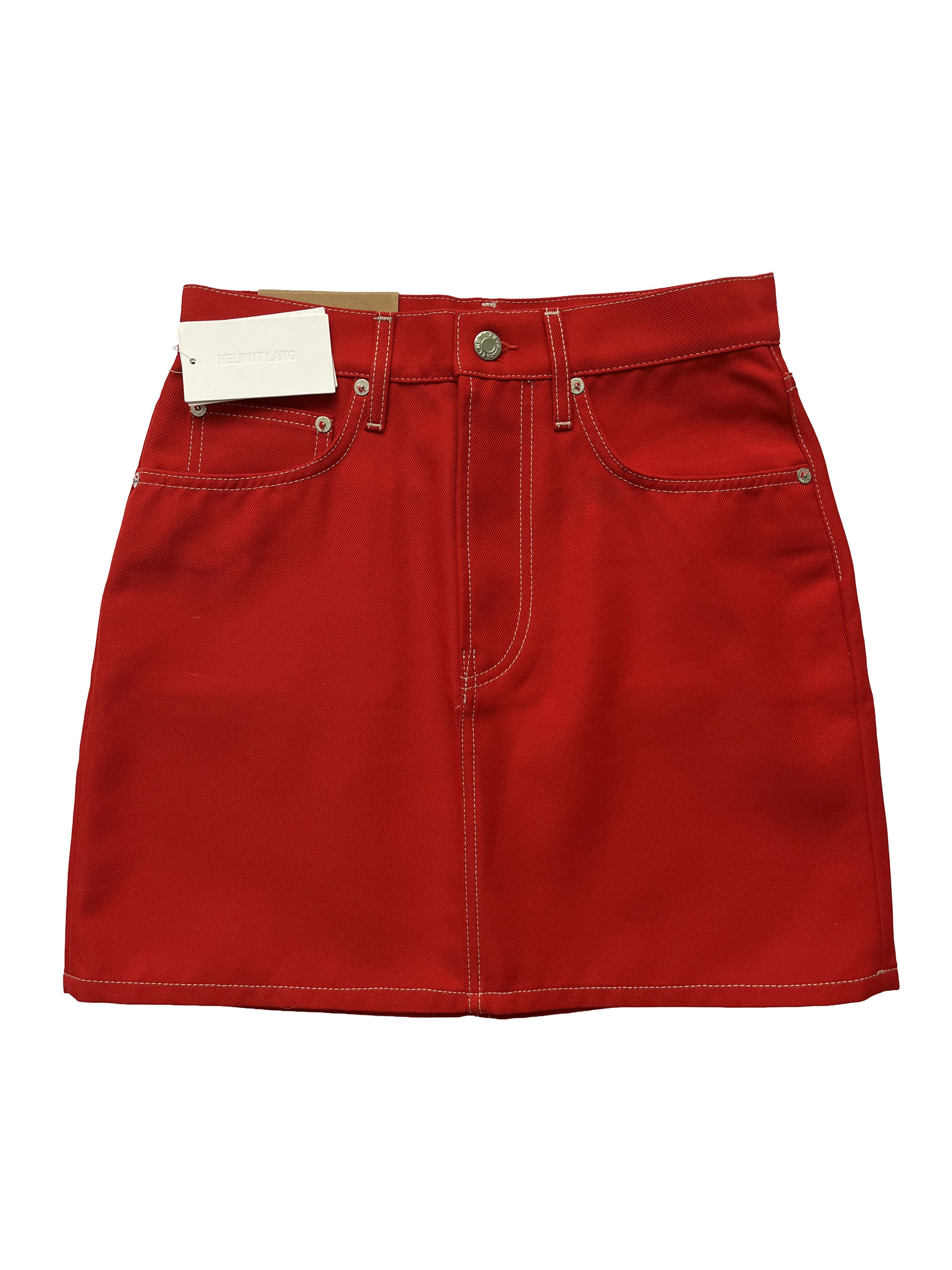 Helmut Lang ⚡️QUICK SALE⚡️Helmut Lang Red Mini Skirt Size 28" / US 6 / IT 42 - 1 Thumbnail
