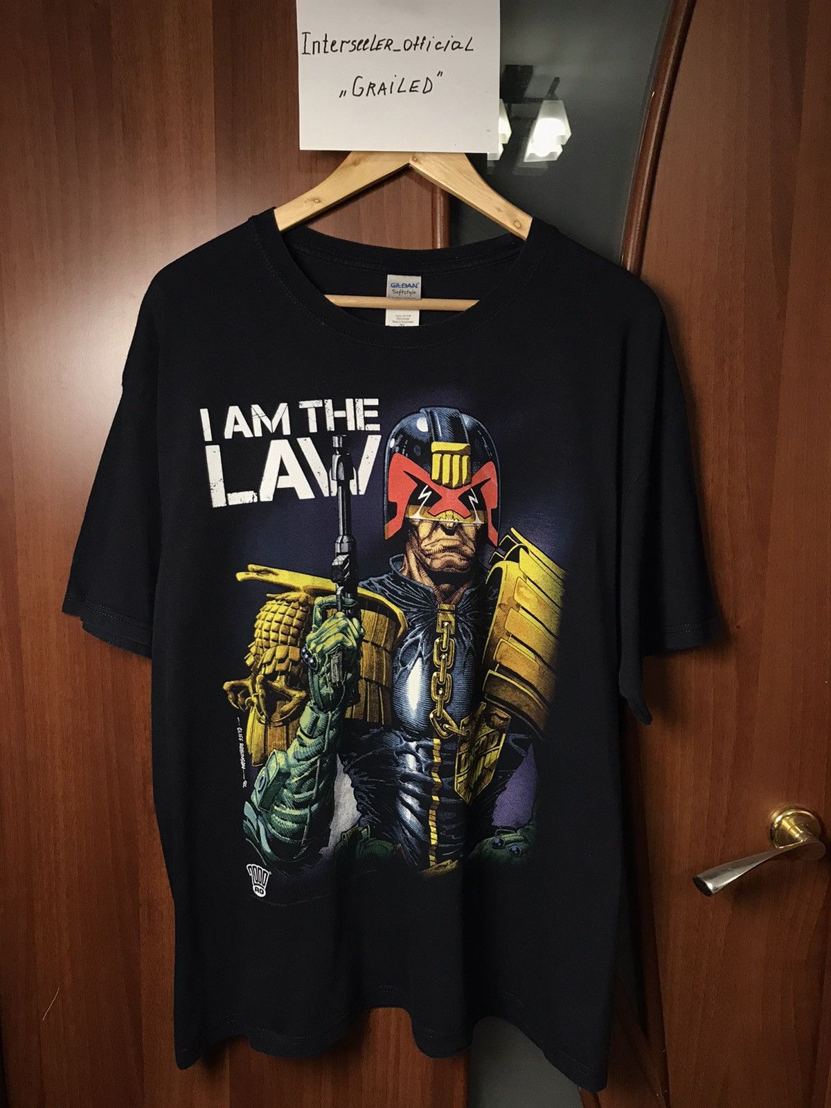 Vintage Vintage 2000s Judge Dredd I am the Law tee Size US XL / EU 56 / 4 - 1 Thumbnail
