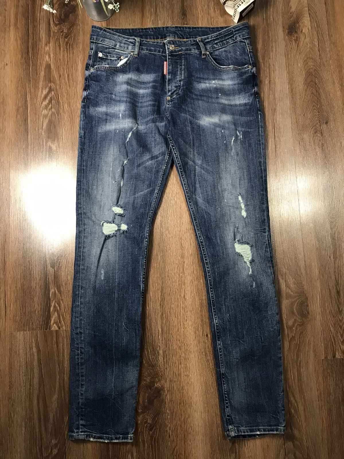 Dsquared2 Blue Distressed Cool Guy jeans