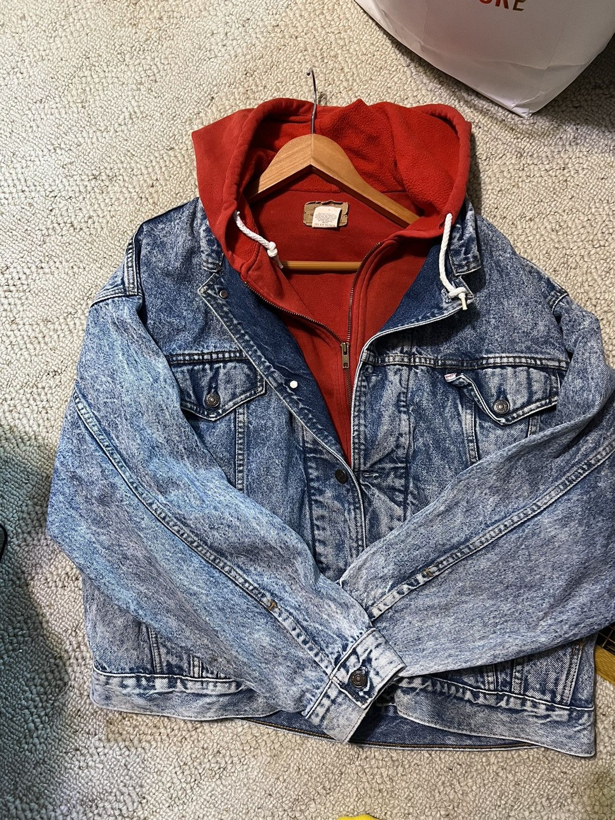 新品supreme denim hooded sweatshirt ブラウン L