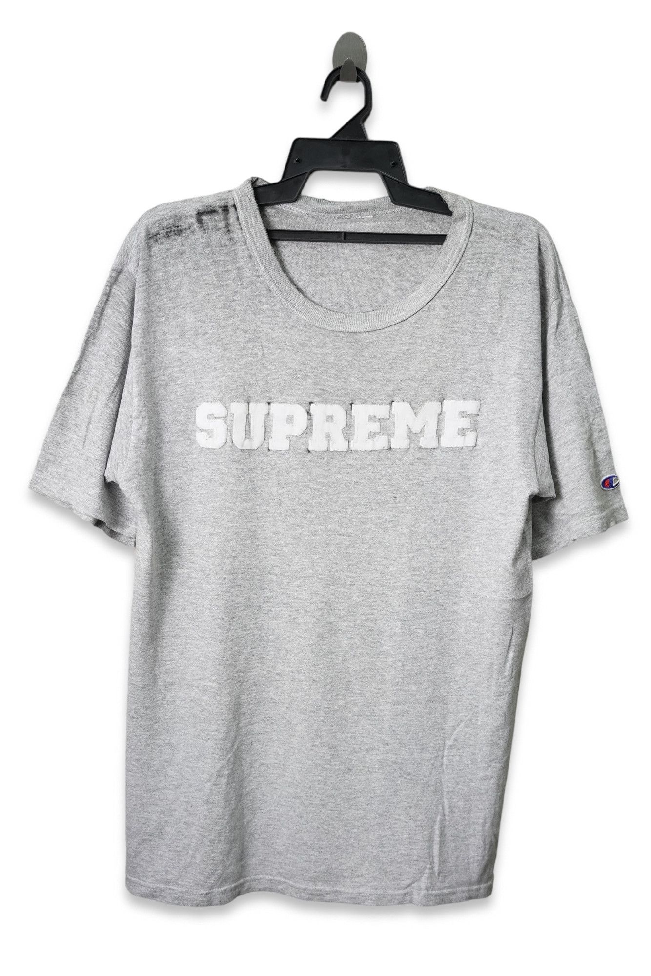 GORGEOUSLY THRASHED Supreme X Champion Tshirt Short Sleeve T Shirts