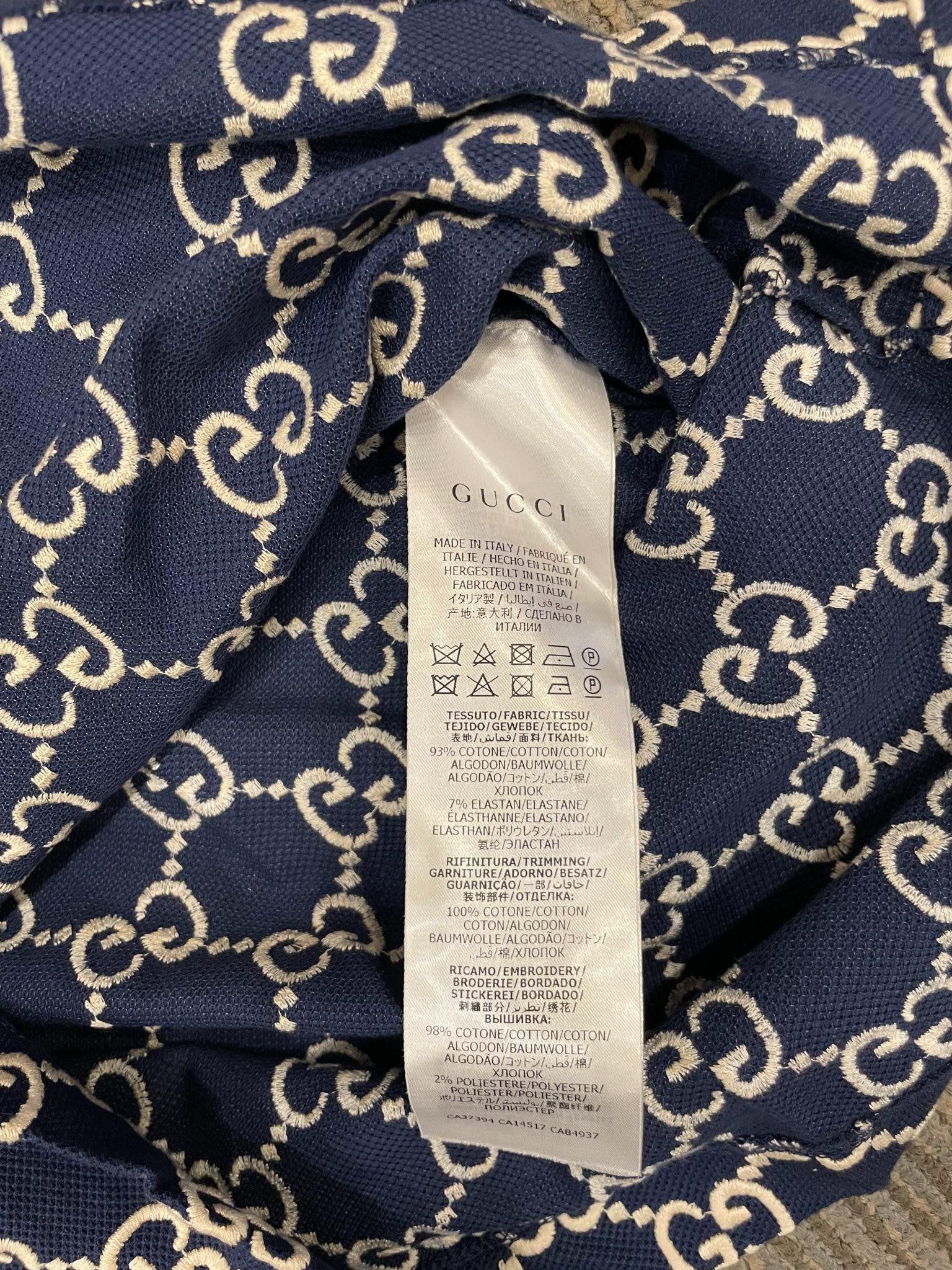 Gucci Gucci Polo in Blue with Monogram SS21 Size US XS / EU 42 / 0 - 2 Thumbnail