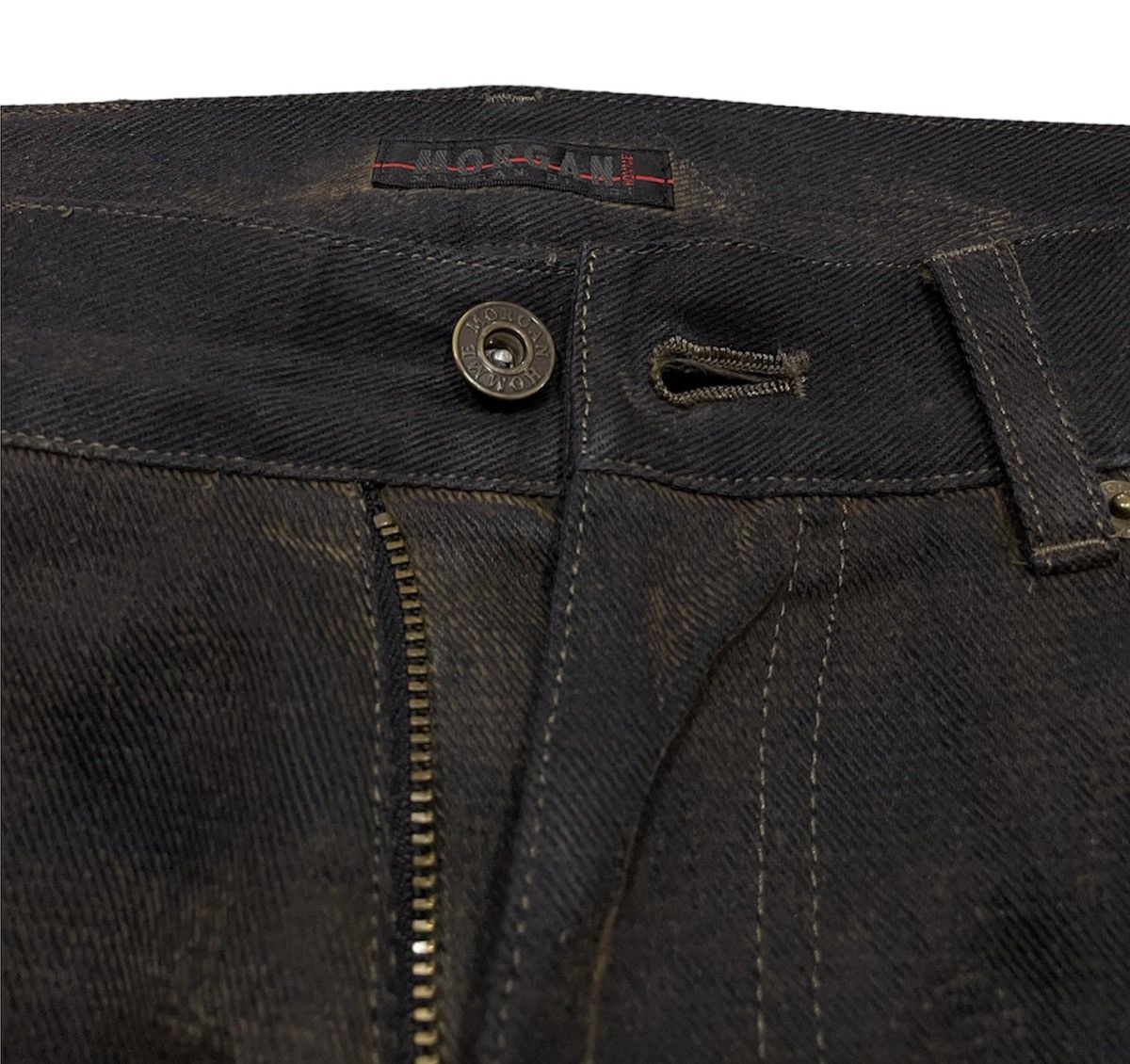 If Six Was Nine × Morgan Homme × Vintage Gold Flare Denim Size US 29 - 5 Thumbnail