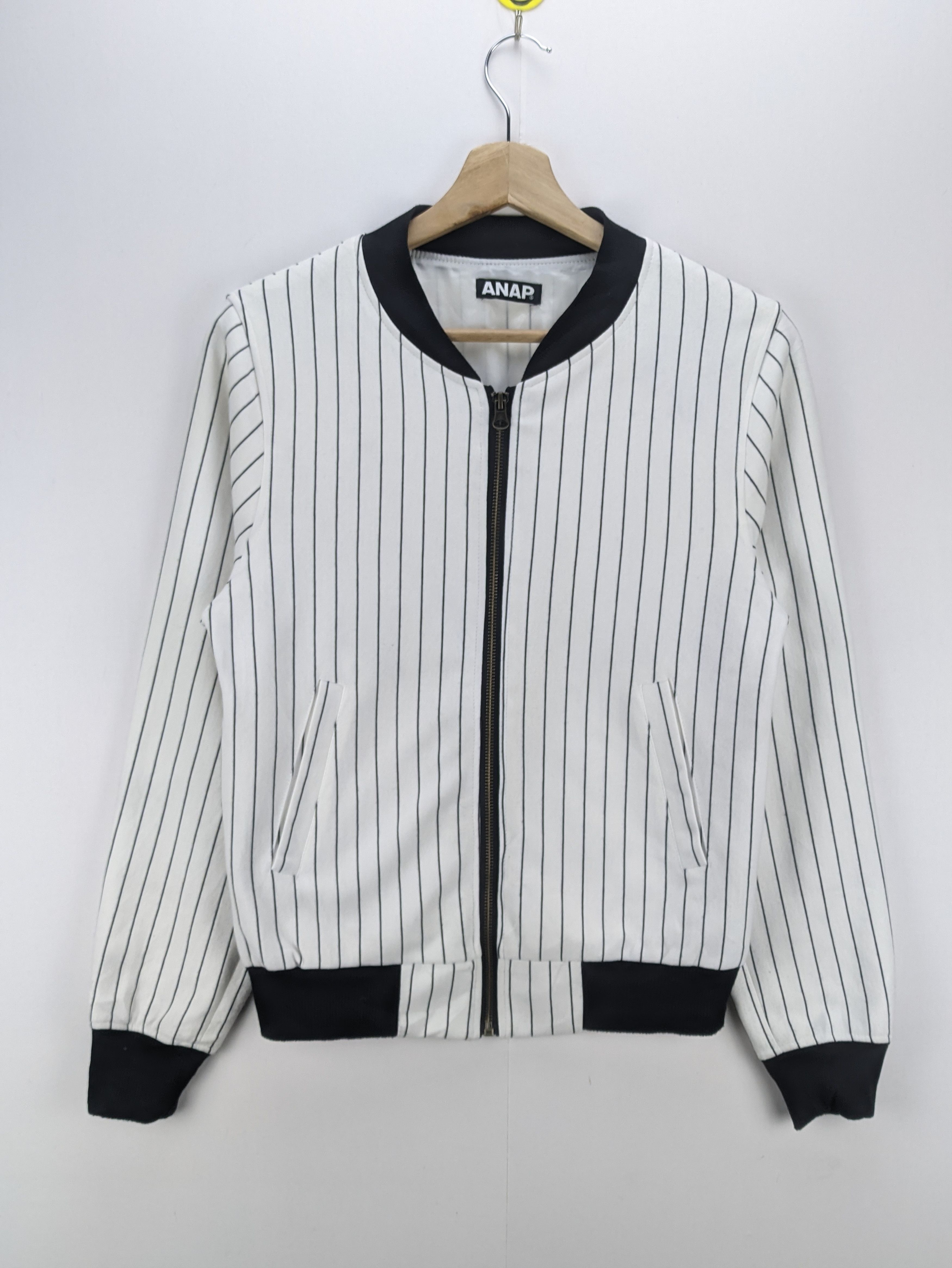 Japanese Brand Steals🔥Bomber Jacket Striped Design by ANAP Size S / US 4 / IT 40 - 1 Thumbnail