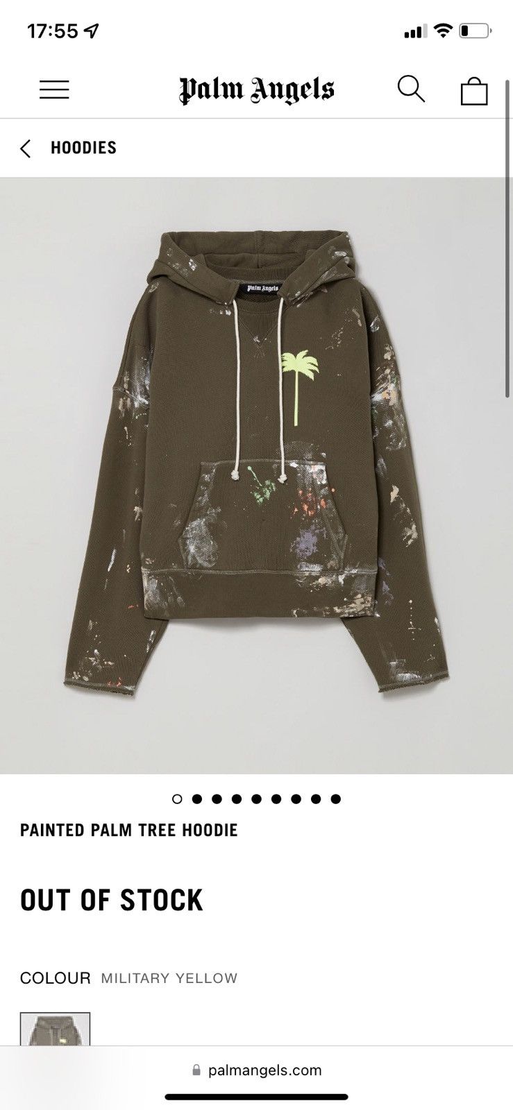 Palm Angels Palm Hoodie - Paint Effect Size US L / EU 52-54 / 3 - 12 Thumbnail
