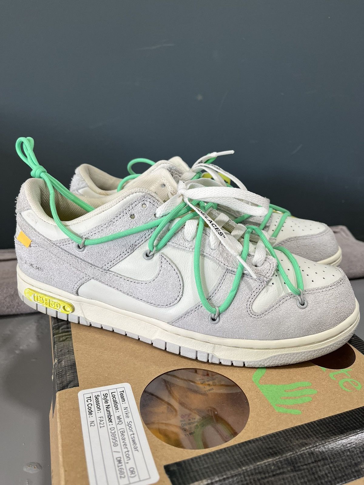 Nike × Off-White Nike Off-White x Dunk Low ‘Lot 14 of 50’ Size US 10 / EU 43 - 4 Thumbnail