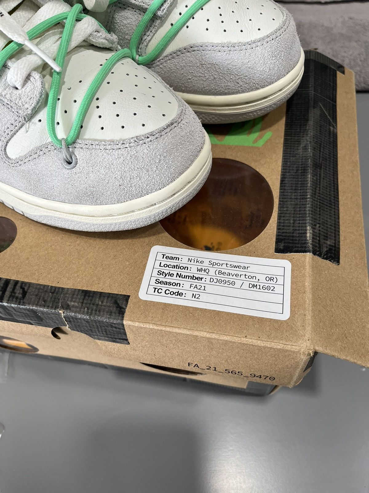 Nike × Off-White Nike Off-White x Dunk Low ‘Lot 14 of 50’ Size US 10 / EU 43 - 11 Thumbnail