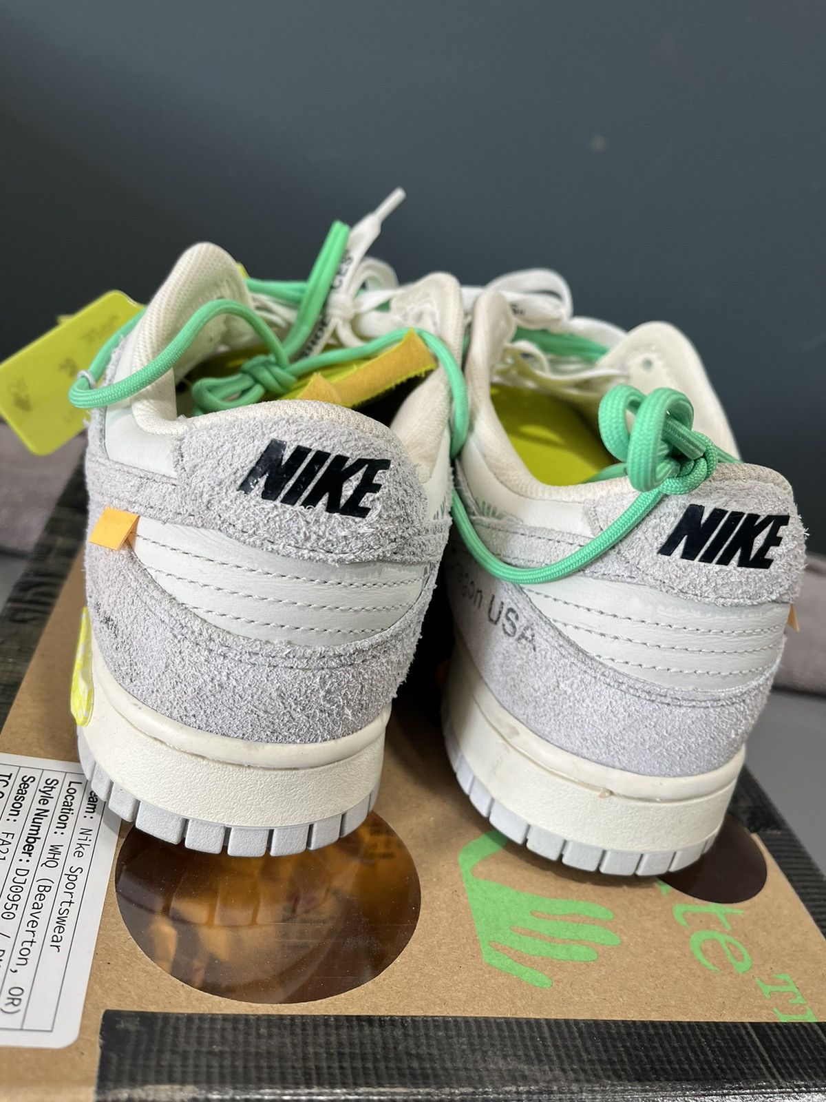 Nike × Off-White Nike Off-White x Dunk Low ‘Lot 14 of 50’ Size US 10 / EU 43 - 5 Thumbnail