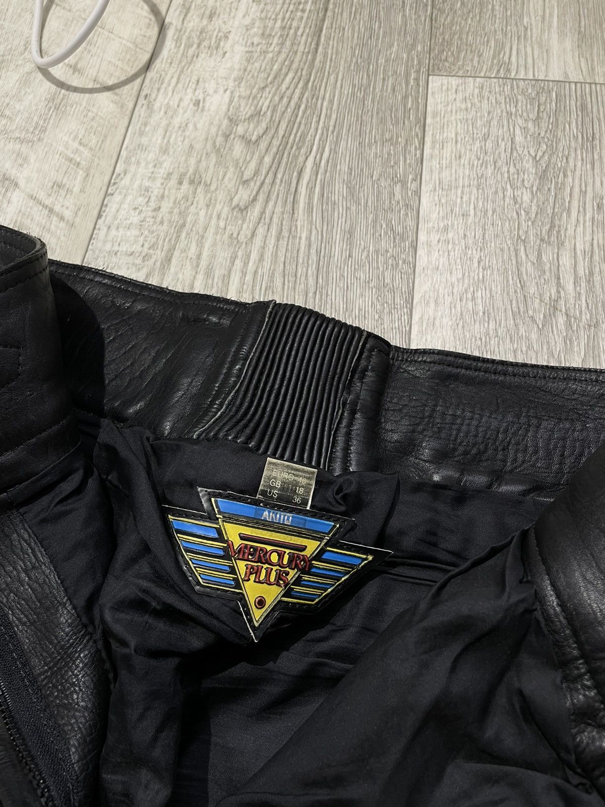 Black moto leather pants y2k drill KANYE WEST STYLE USA