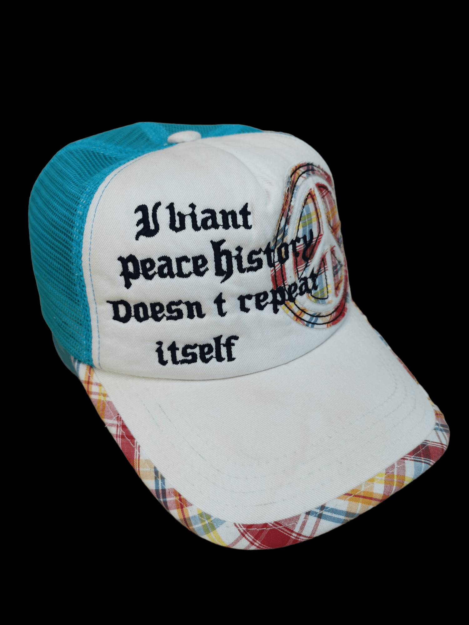 peaceminusone 🔥4 MONTHS SALE🔥 JAPANESE DESIGNER PEACE TRUCKER HAT CAP Size ONE SIZE - 3 Thumbnail