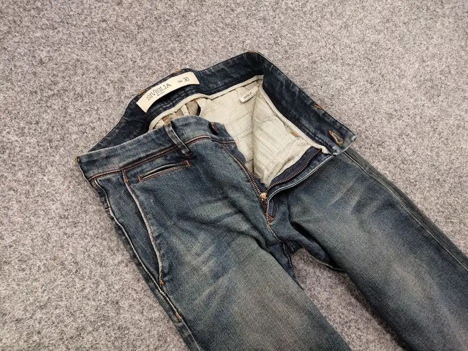 Siviglia Siviglia Premium Designer Fabric Faded Denim Jeans Size US 30 / EU 46 - 8 Thumbnail